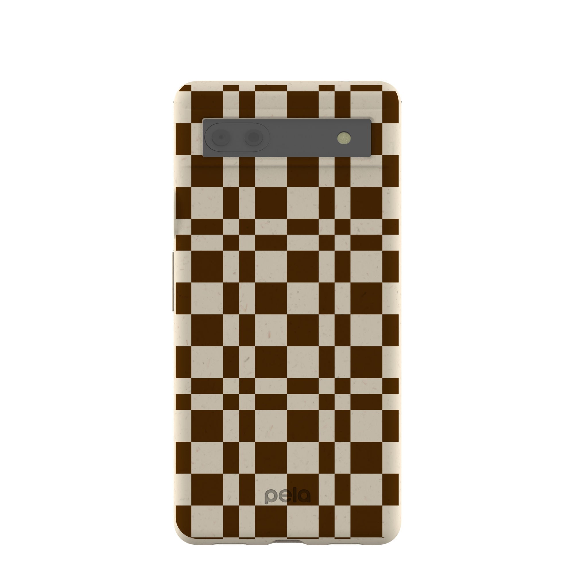 London Fog Chestnut Checkers Google Pixel 6a Case Refurbished - Pela Case refurbished available on Cerqular