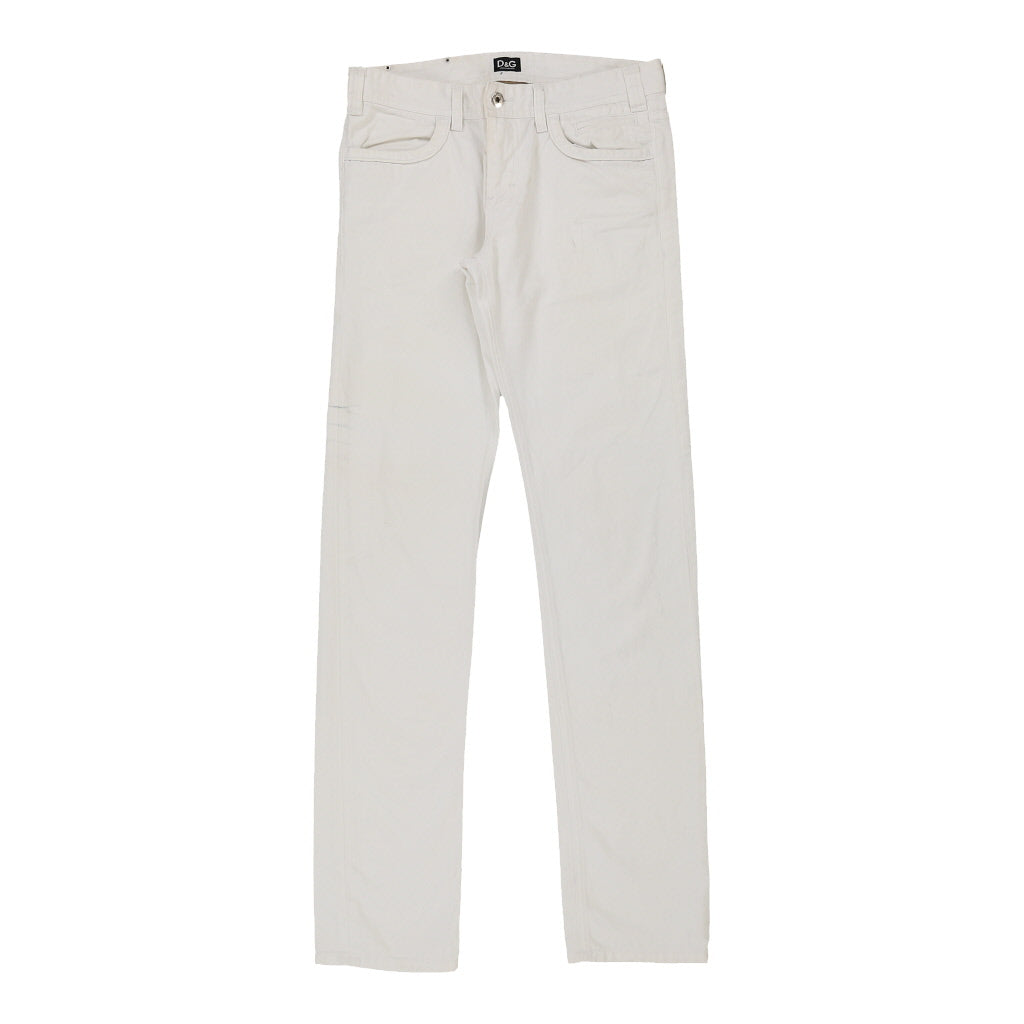 Buy Dolce & Gabbana Jeans - 32W UK 10 White Cotton Refurbished - $38.18 Dolce & Gabbana Jeans - 32W UK 10 White Cotton Refurbished - Thrifted (note: this is a term often used to describe second- refurbished available on Cerqular