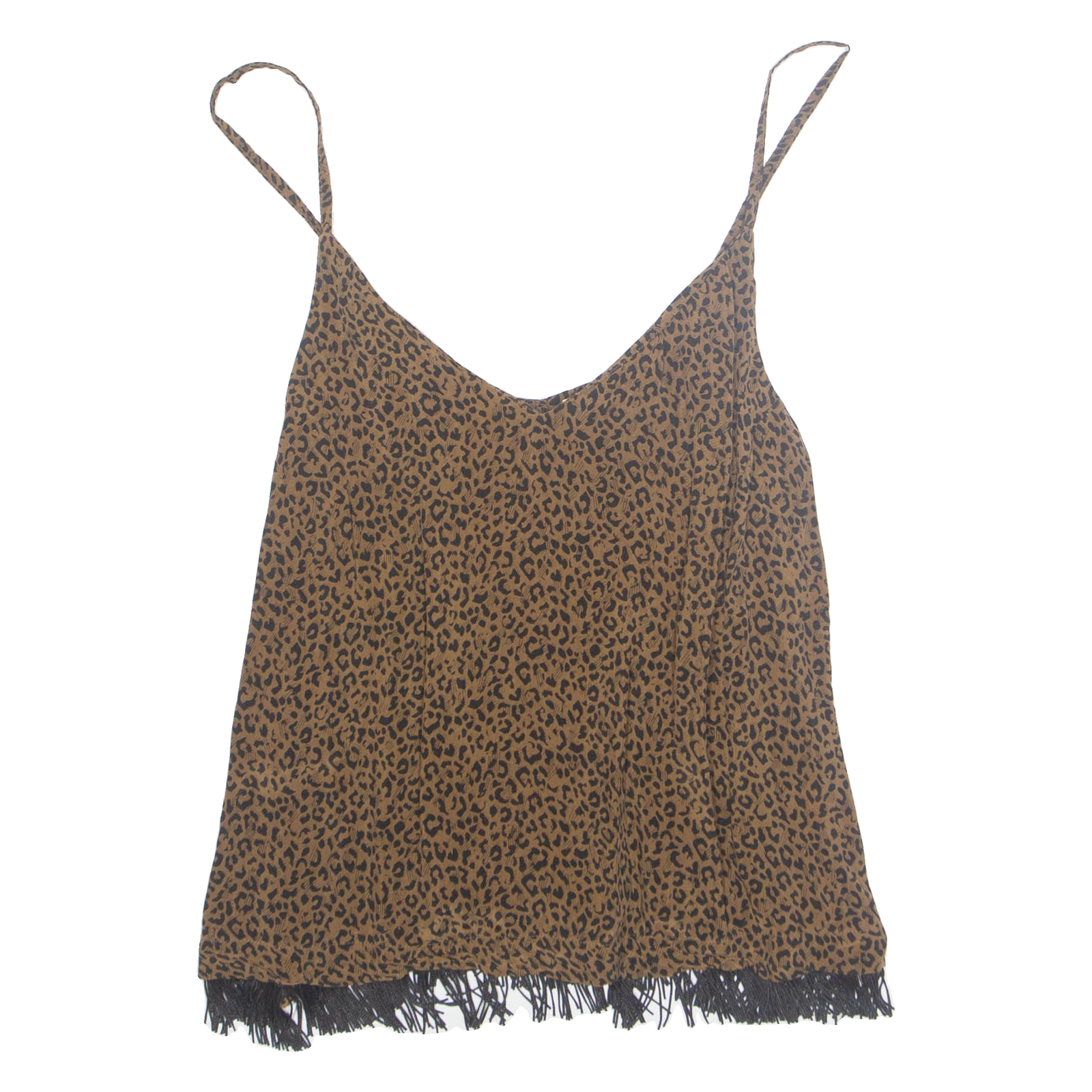 HAYS Womens Camisole Vest Brown V-Neck Animal Print S Refurbished - N/A refurbished available on Cerqular