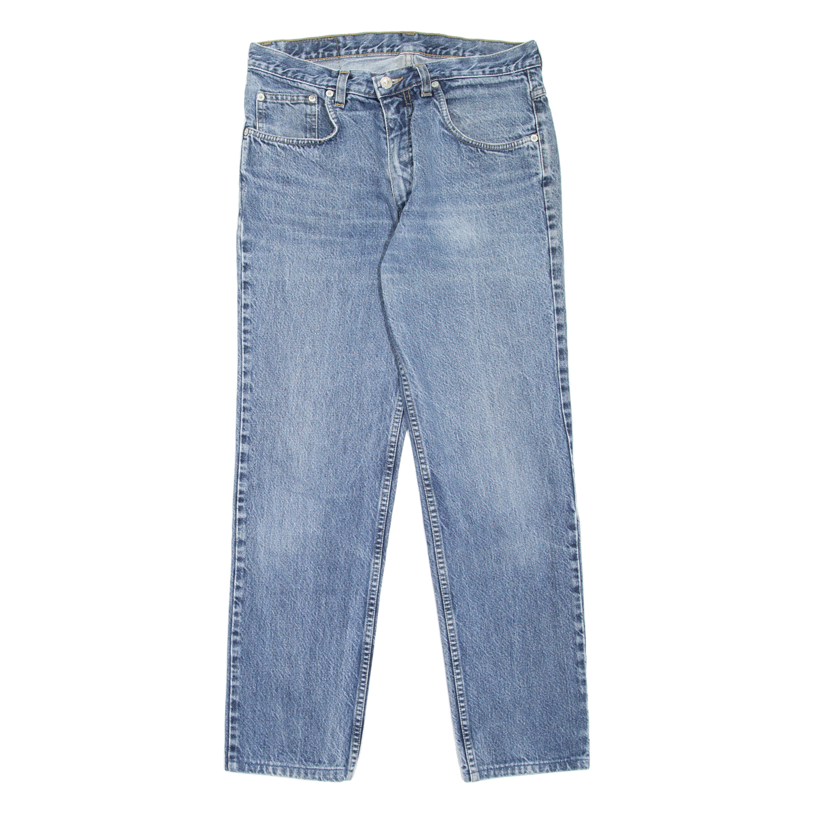 WALLEES Mens Jeans Blue Slim Straight 90s Stone Wash W30 L28 Refurbished - N/A refurbished available on Cerqular