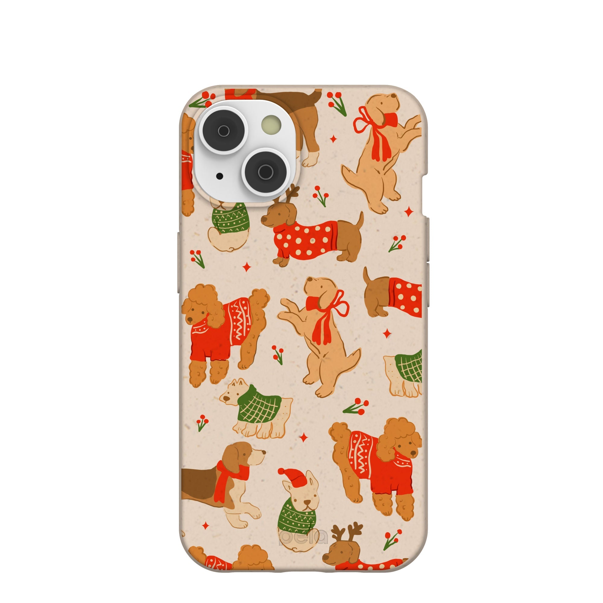 Seashell Jolly Doggos iPhone 14/16e Case Refurbished - Pela Case refurbished available on Cerqular