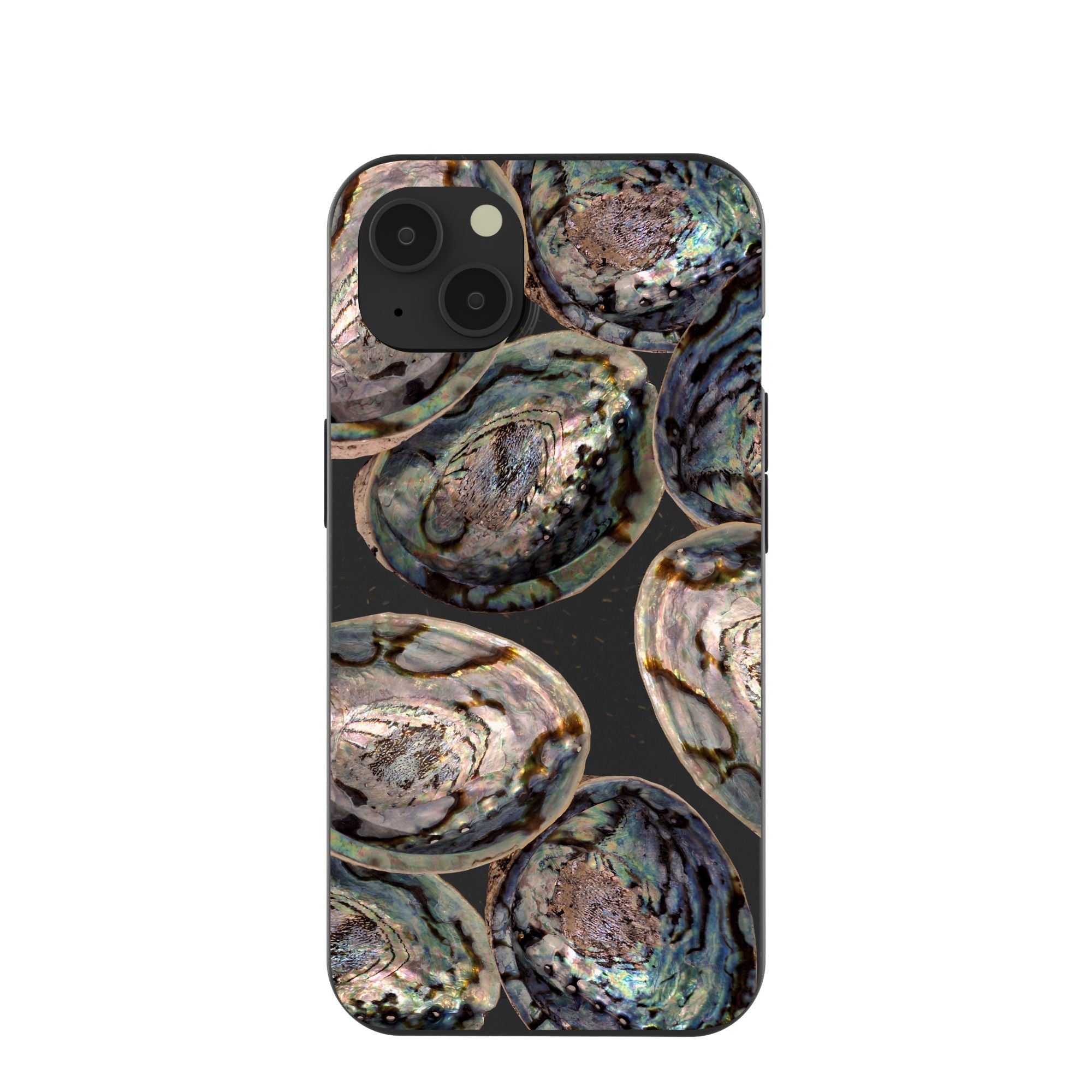 Black Abalone Shells iPhone 13 Case Refurbished - Pela Case refurbished available on Cerqular