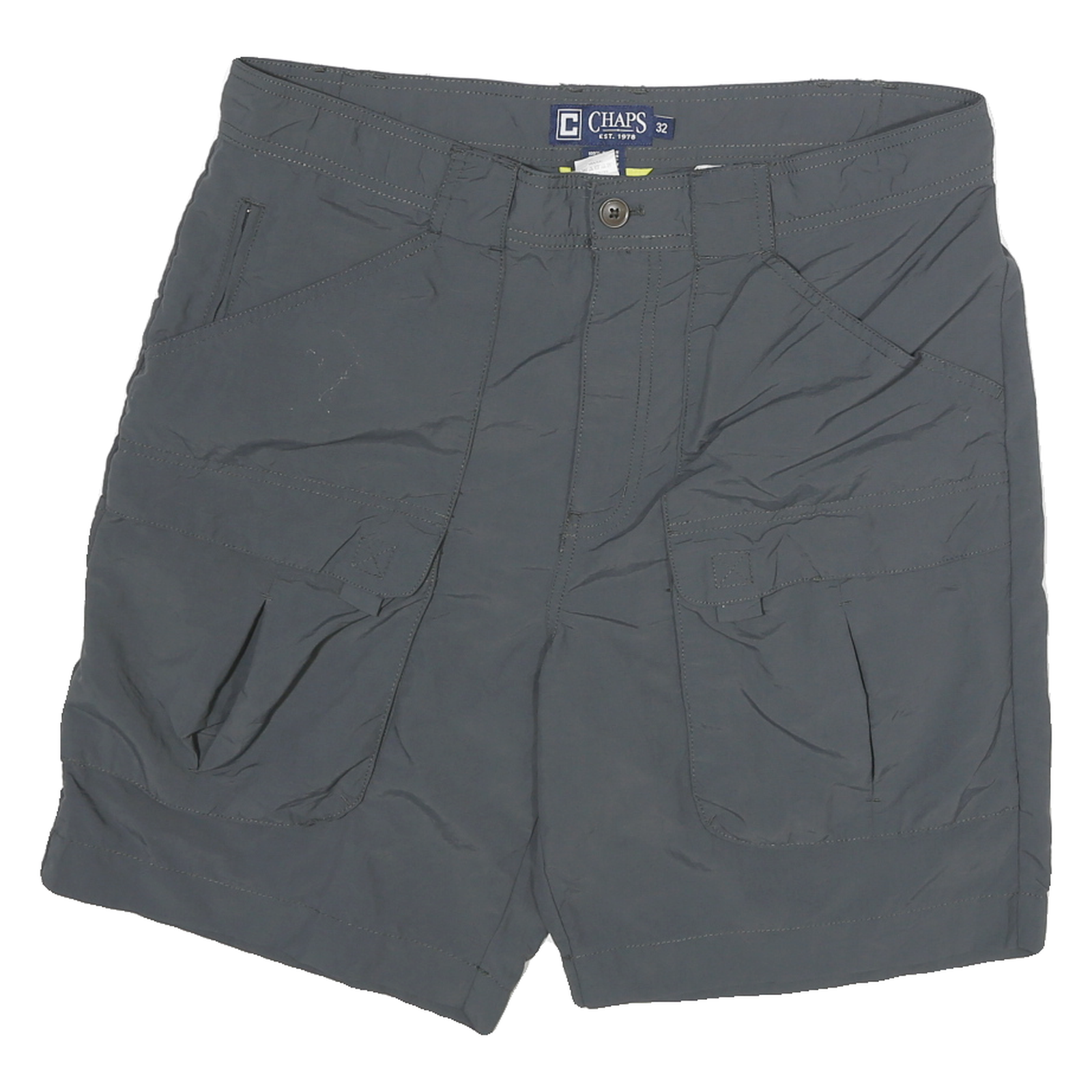 CHAPS Mens Shorts Grey Casual Cargo L W32 Lightweight Polyester Blend Refurbished - N/A refurbished available on Cerqular