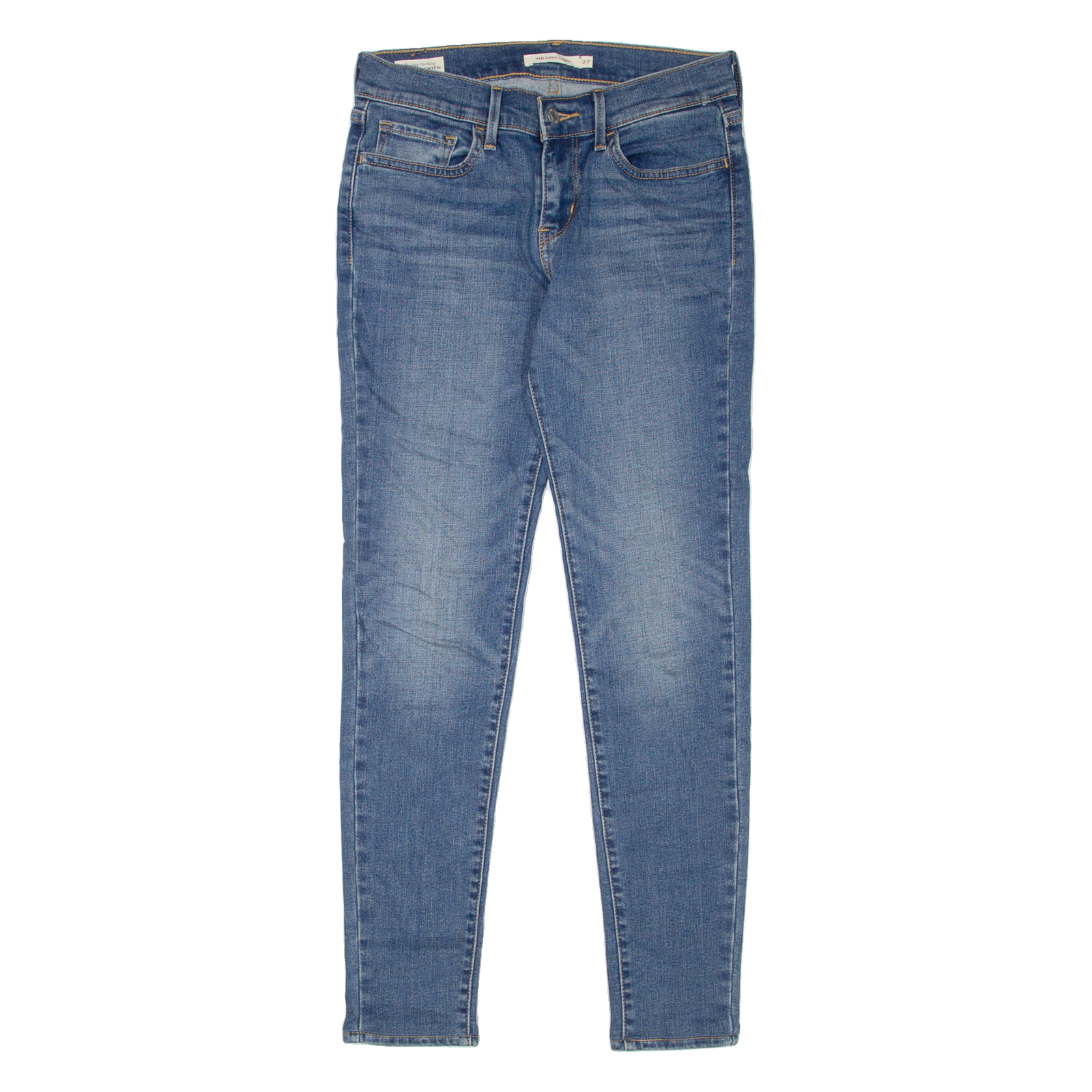 LEVI'S 710 BIG E Womens Jeans Blue Slim Skinny Stone Wash W27 L28 Refurbished - N/A refurbished available on Cerqular