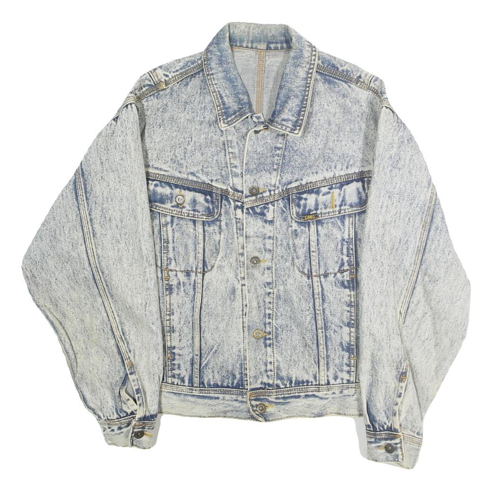 LEE Womens Blue Denim Button Cotton Jacket L Casual Classic Fit Refurbished - N/A refurbished available on Cerqular