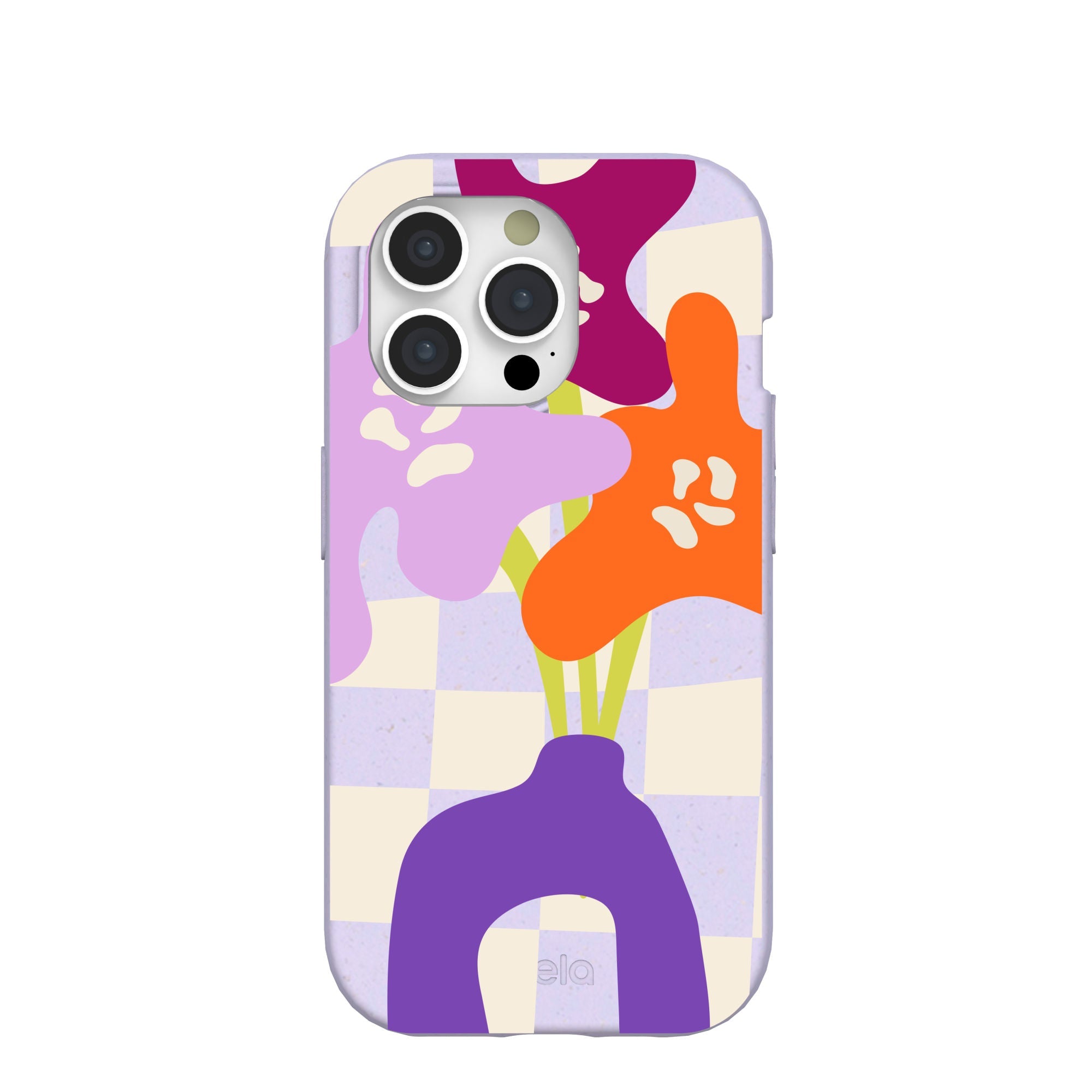 Lavender Bright Blooms iPhone 15 Pro Case Refurbished - Pela Case refurbished available on Cerqular