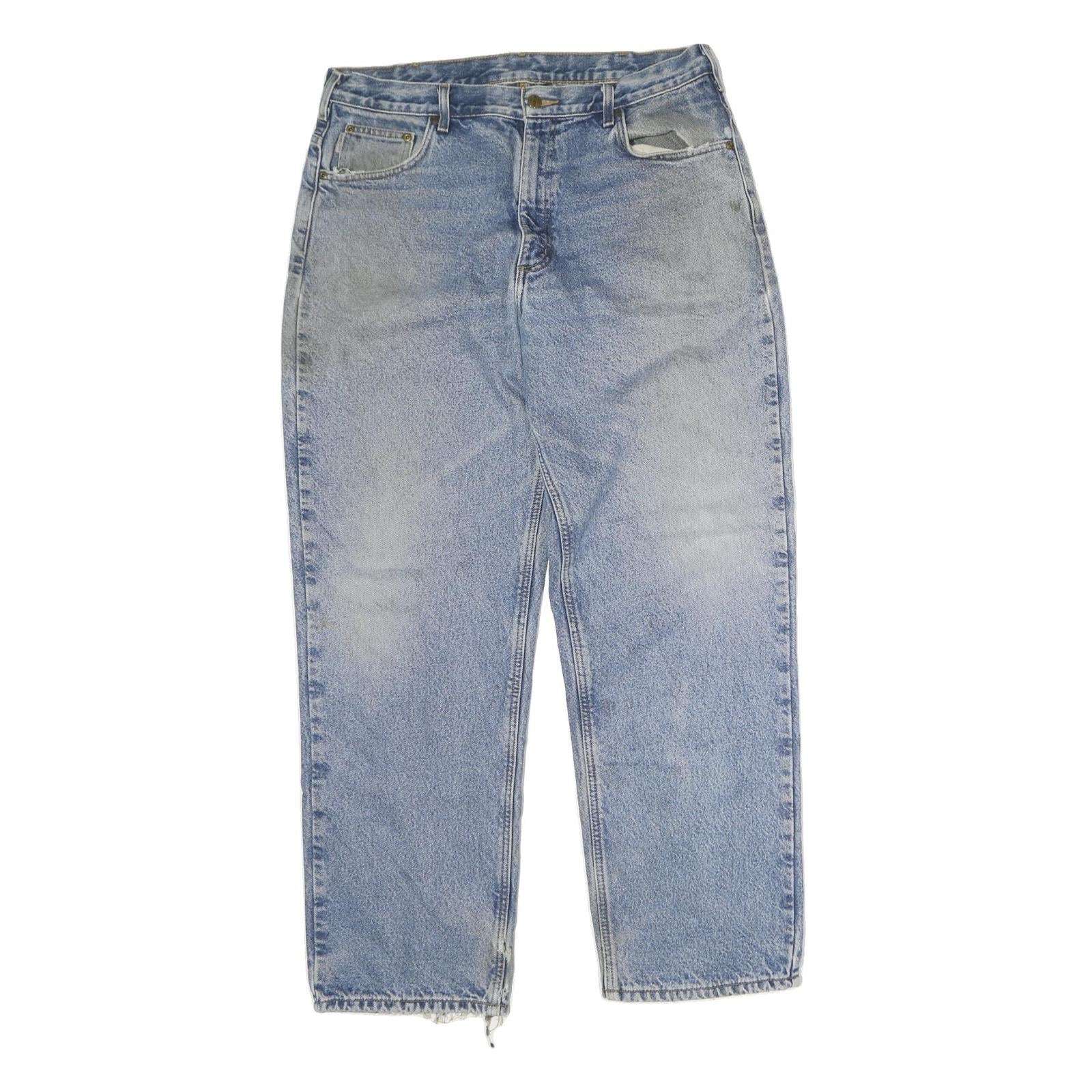 CARHARTT Mens Regular Fit Jeans Blue Denim Zip W38 L32 Classic Cotton Casual Refurbished - N/A refurbished available on Cerqular
