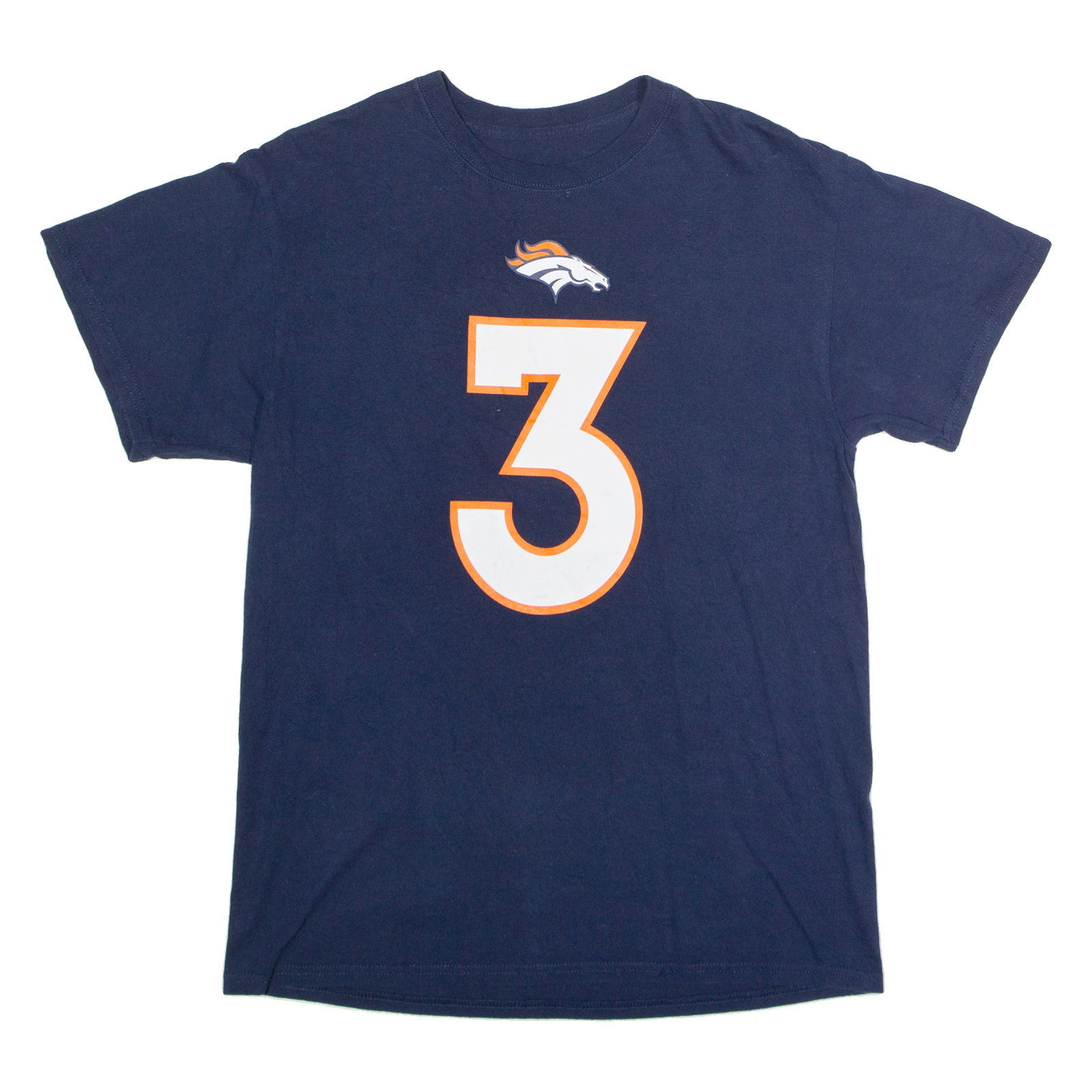NFL Denver Broncos #3 Wilson Mens T-Shirt Blue USA Crew Neck M Refurbished - N/A refurbished available on Cerqular