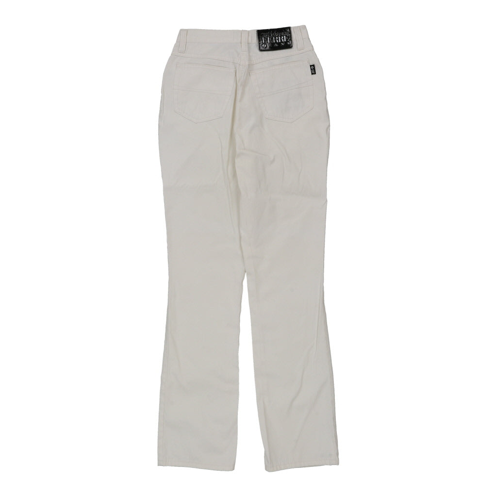 Gianfranco Ferre Trousers - 26W UK 6 White Cotton Blend Refurbished - Thrifted (note: this is a term often used to describe second- refurbished available on Cerqular