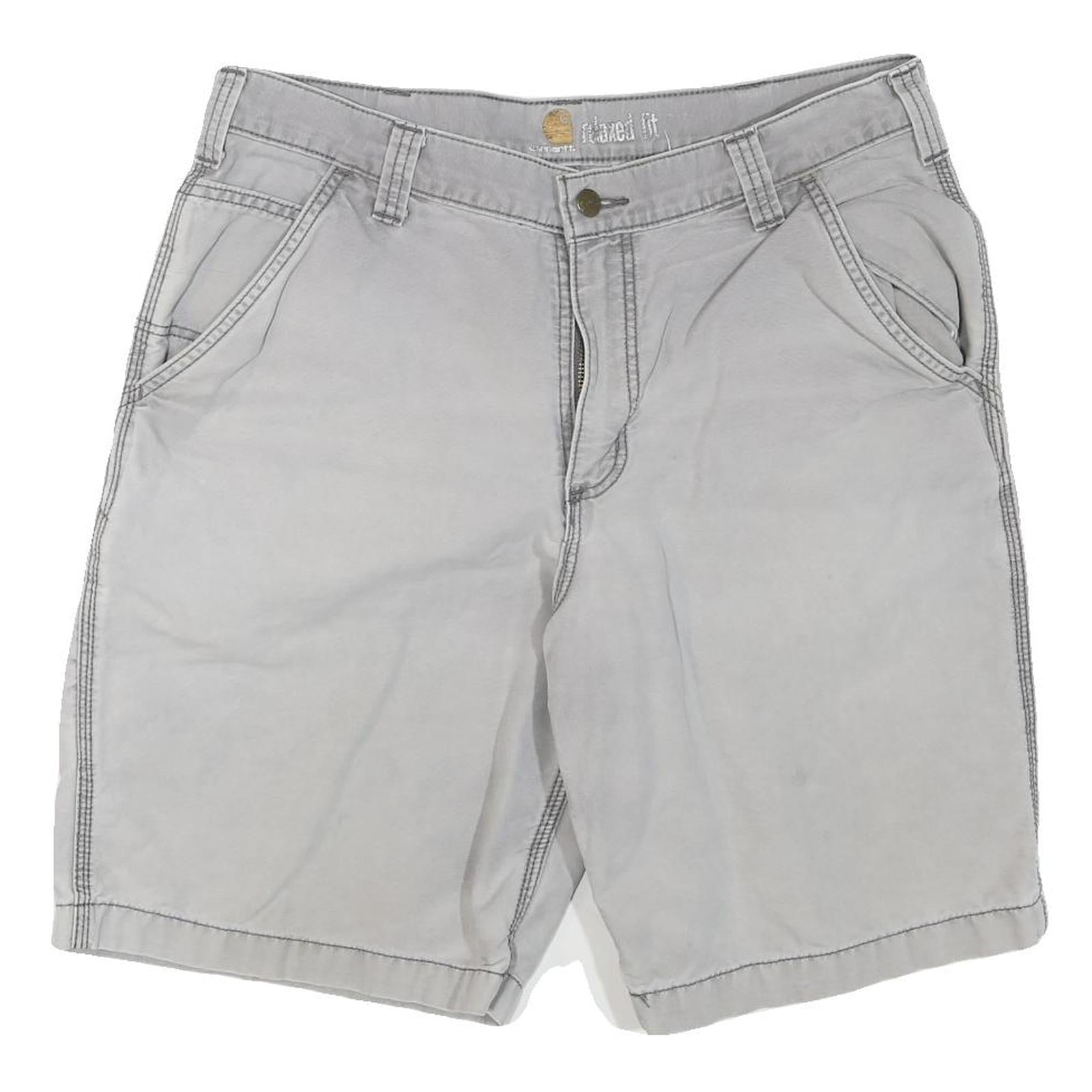 CARHARTT Mens Shorts Grey Casual M W34 Cotton Blend Relaxed Fit Workwear Refurbished - N/A refurbished available on Cerqular