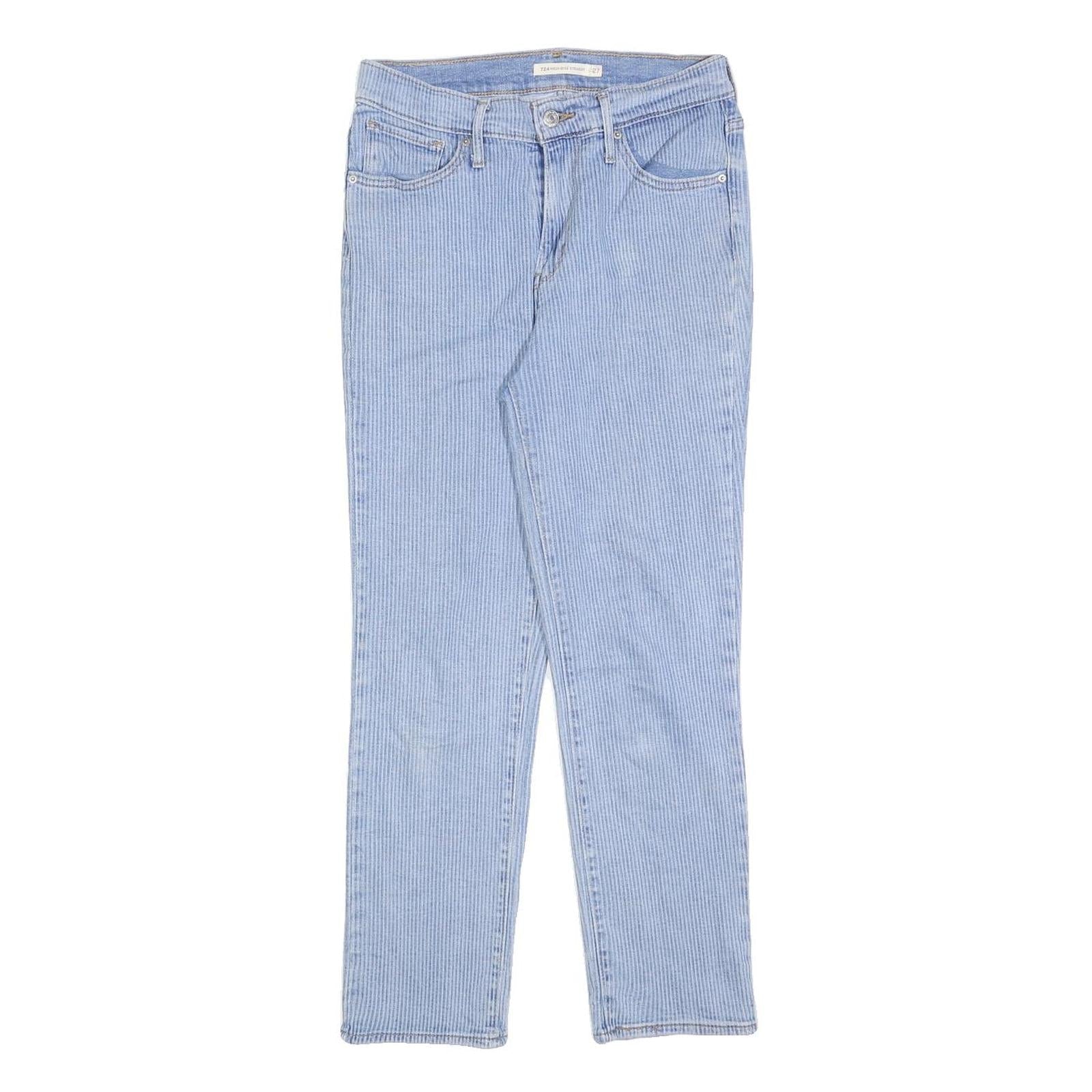 LEVI'S 724 Womens Jeans Blue Regular Straight Denim Light W27 L26 Zip Cotton Refurbished - N/A refurbished available on Cerqular