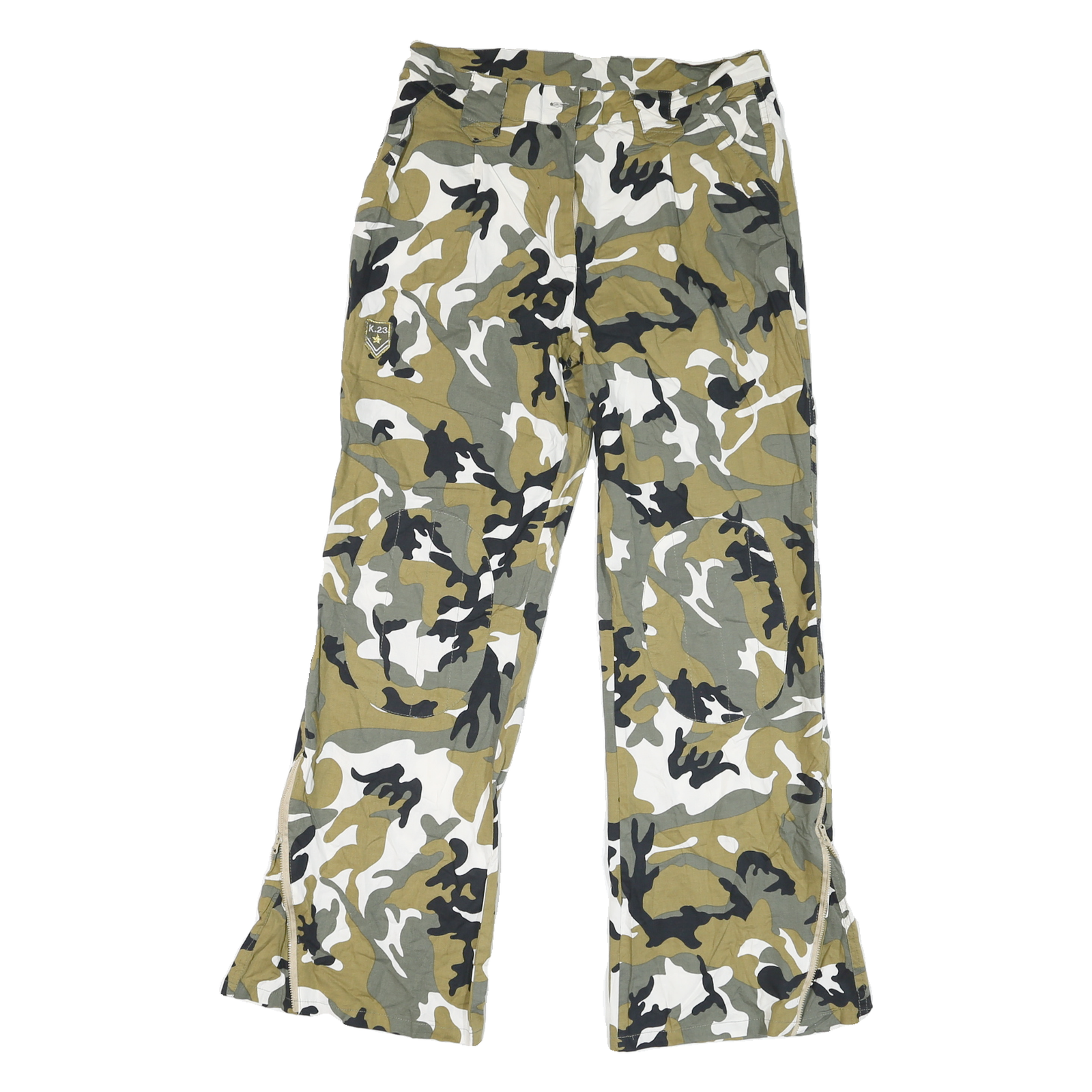 Womens Cotton Blend Camouflage Relaxed Straight Trousers W30 L28 Casual Fashion Refurbished - N/A refurbished available on Cerqular