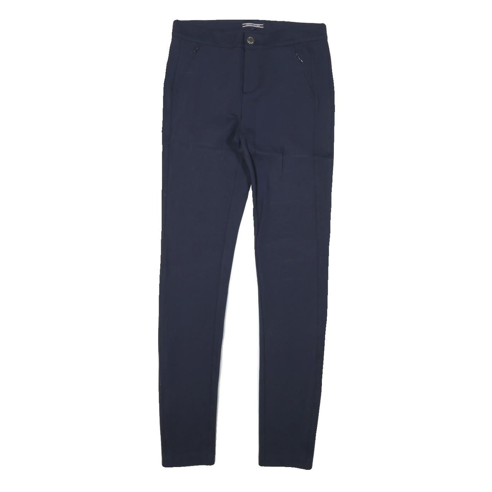 TOMMY HILFIGER Womens Polyester Blend Navy Slim Skinny Trousers W26 L30 Stylish Refurbished - N/A refurbished available on Cerqular