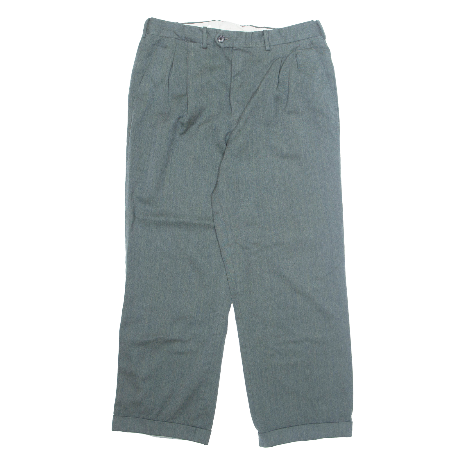 ANGELO SANTAGOSTINO Chino Mens Trousers Green Regular Straight W30 L25 Refurbished - N/A refurbished available on Cerqular