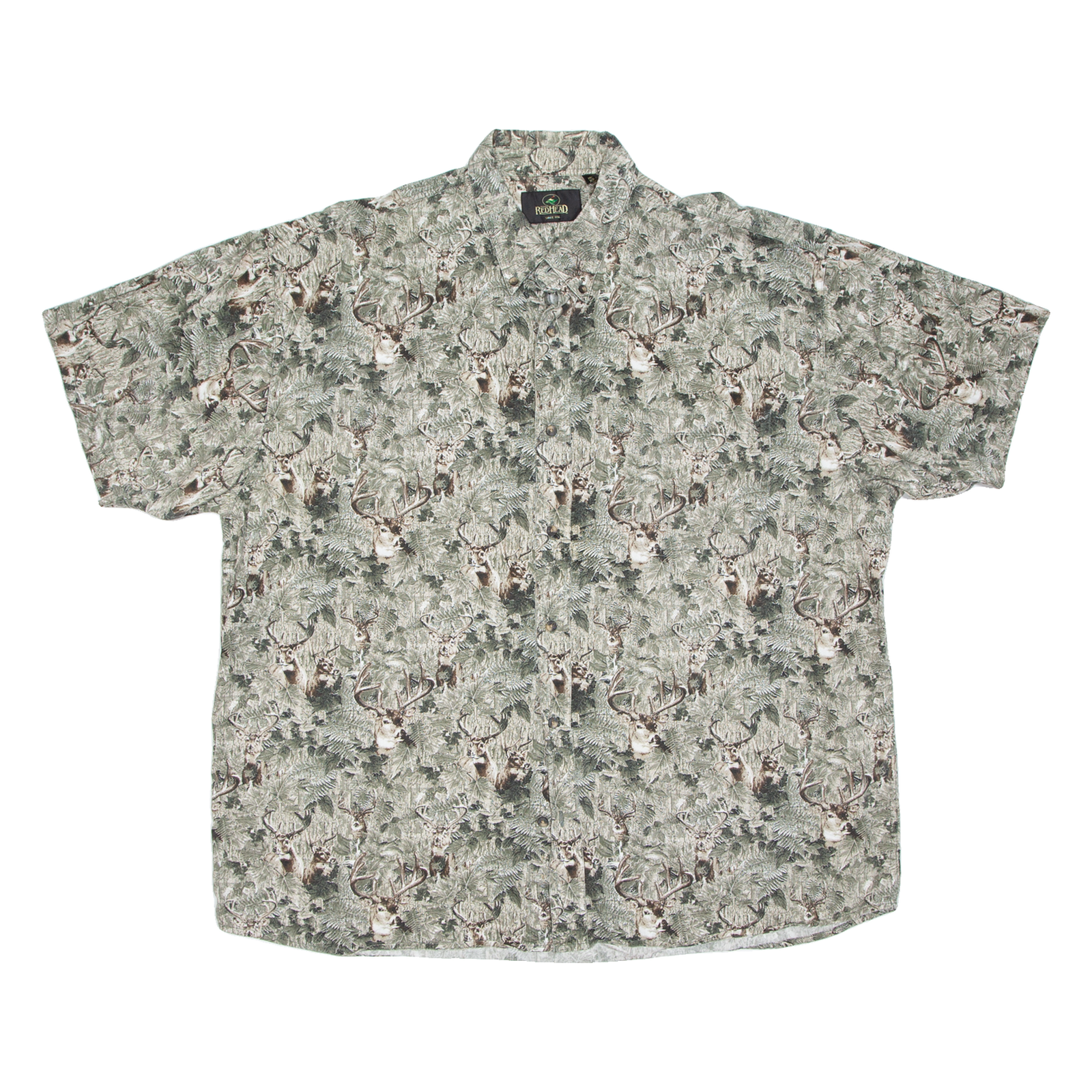 REDHEAD Mens Shirt Grey Crazy Pattern 2XL Refurbished - N/A refurbished available on Cerqular