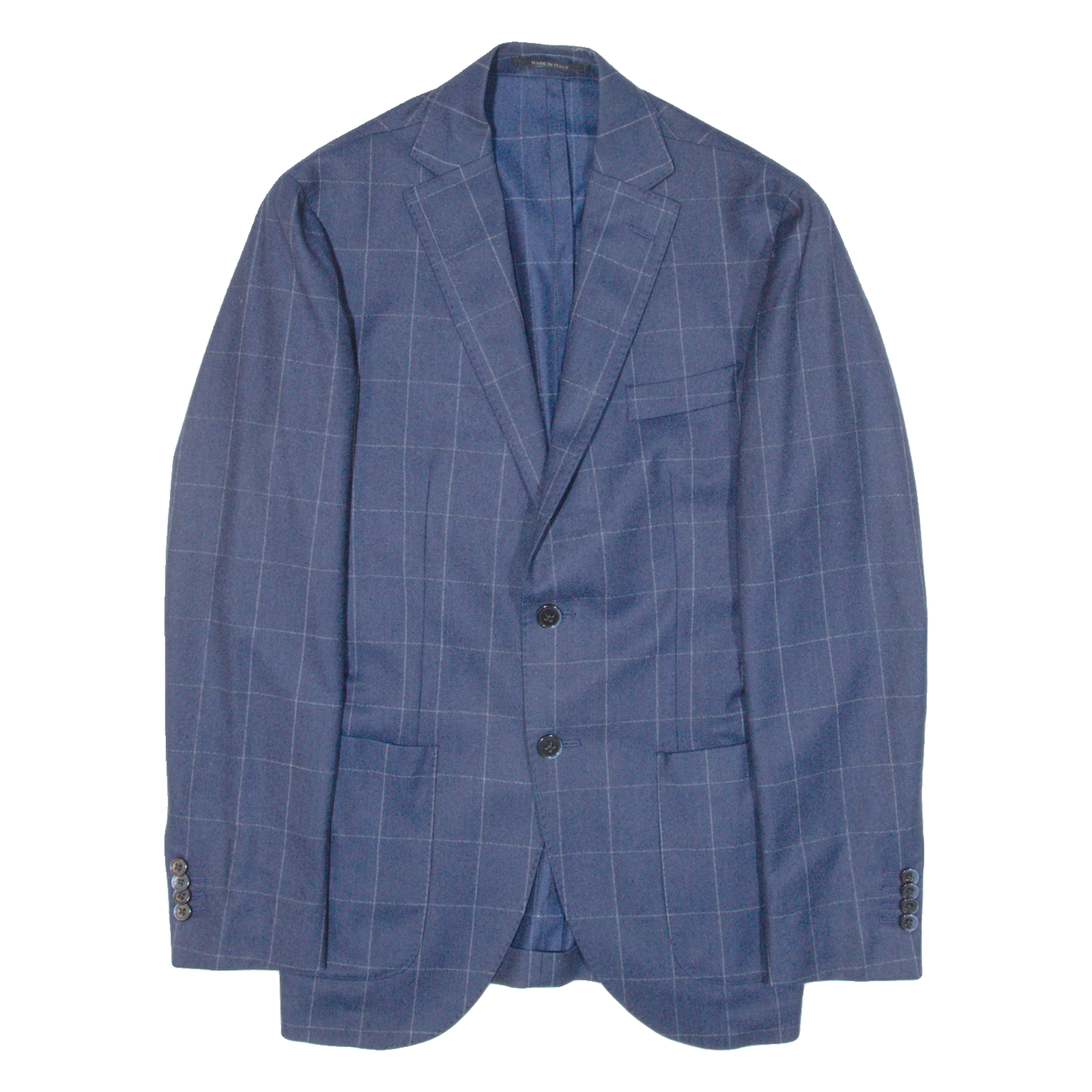BOGGI Mens Blazer Jacket Blue Knit Wool Check XS Refurbished - N/A refurbished available on Cerqular