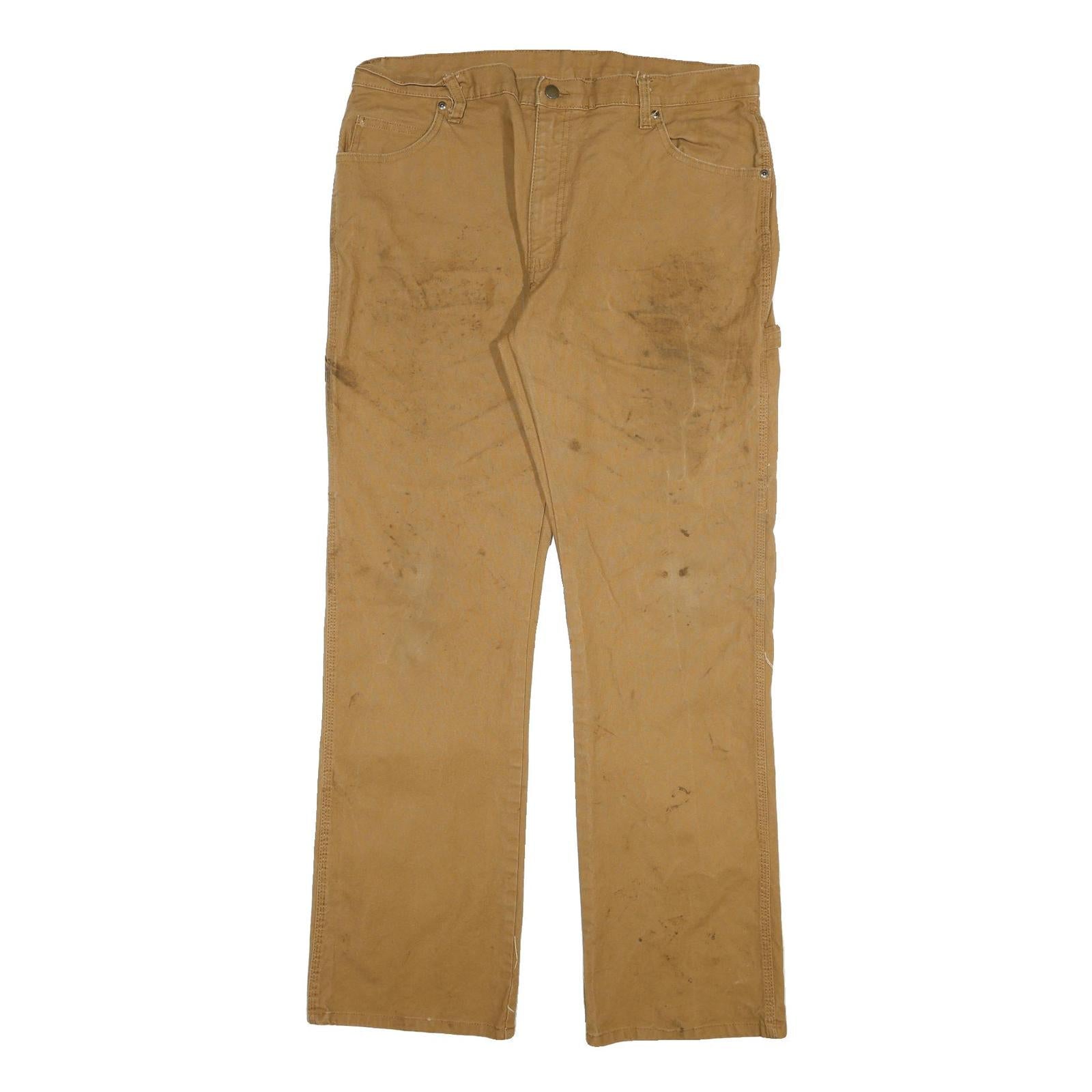 DICKIES Mens Cotton Blend Beige Regular Straight Trousers W36 L33 Workwear Zip Refurbished - N/A refurbished available on Cerqular