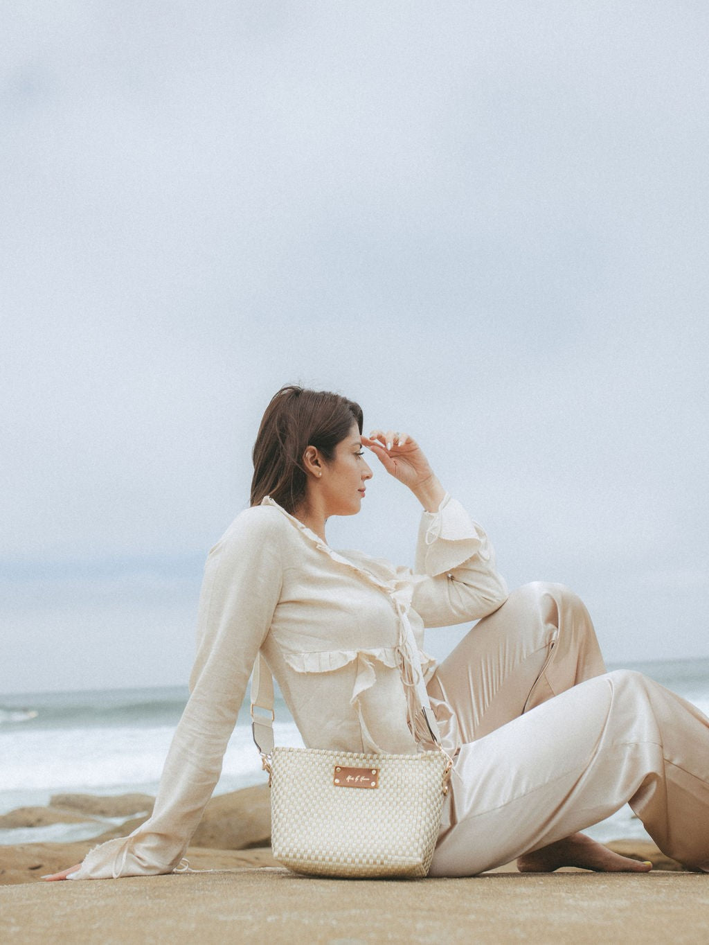 Victoria Crossbody Bag - Ivory Luxe Refurbished - Mavis by Herrera refurbished available on Cerqular