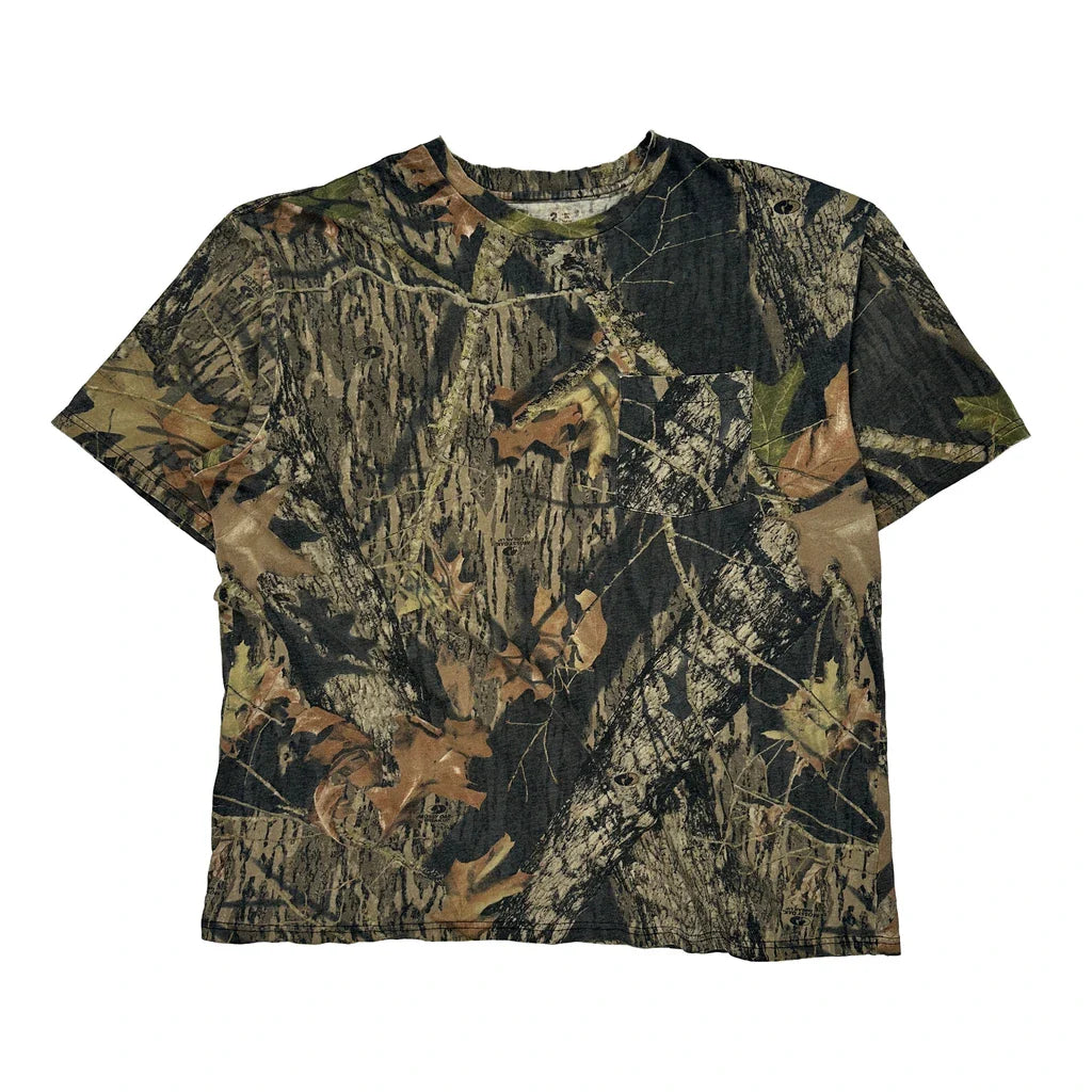 Red Head Camo T-Shirt - 2XL Camo Cotton Refurbished - Thrifted (note: this is a term often used to describe second- refurbished available on Cerqular
