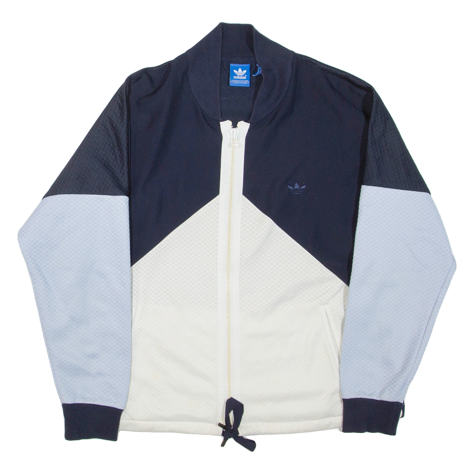 ADIDAS Womens Track Jacket Blue Colourblock UK 12 Refurbished - N/A refurbished available on Cerqular