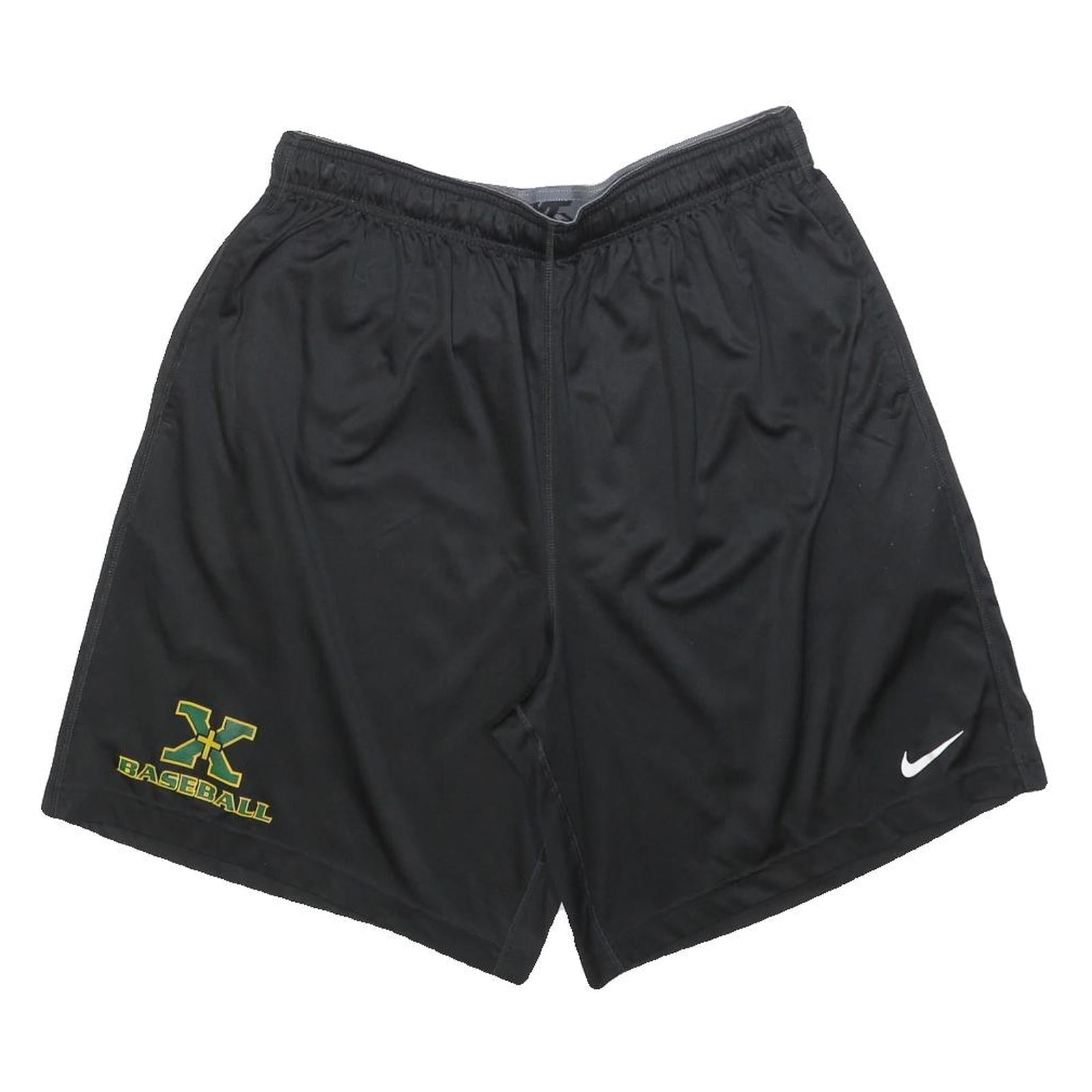NIKE Mens Black Casual Sports Baseball Polyester Shorts L W32 Refurbished - N/A refurbished available on Cerqular
