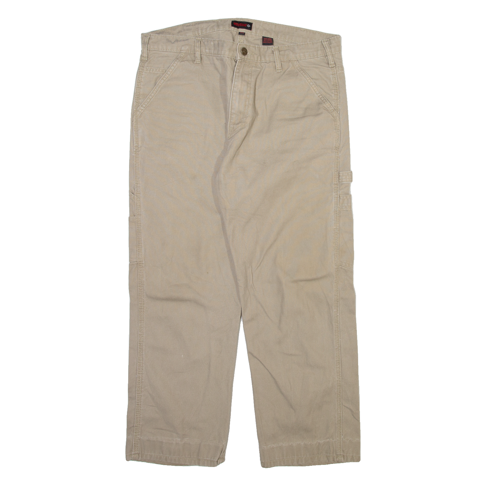 WOLVERINE Cargo Mens Corduroy Trousers Beige Relaxed Straight W36 L27 Refurbished - N/A refurbished available on Cerqular