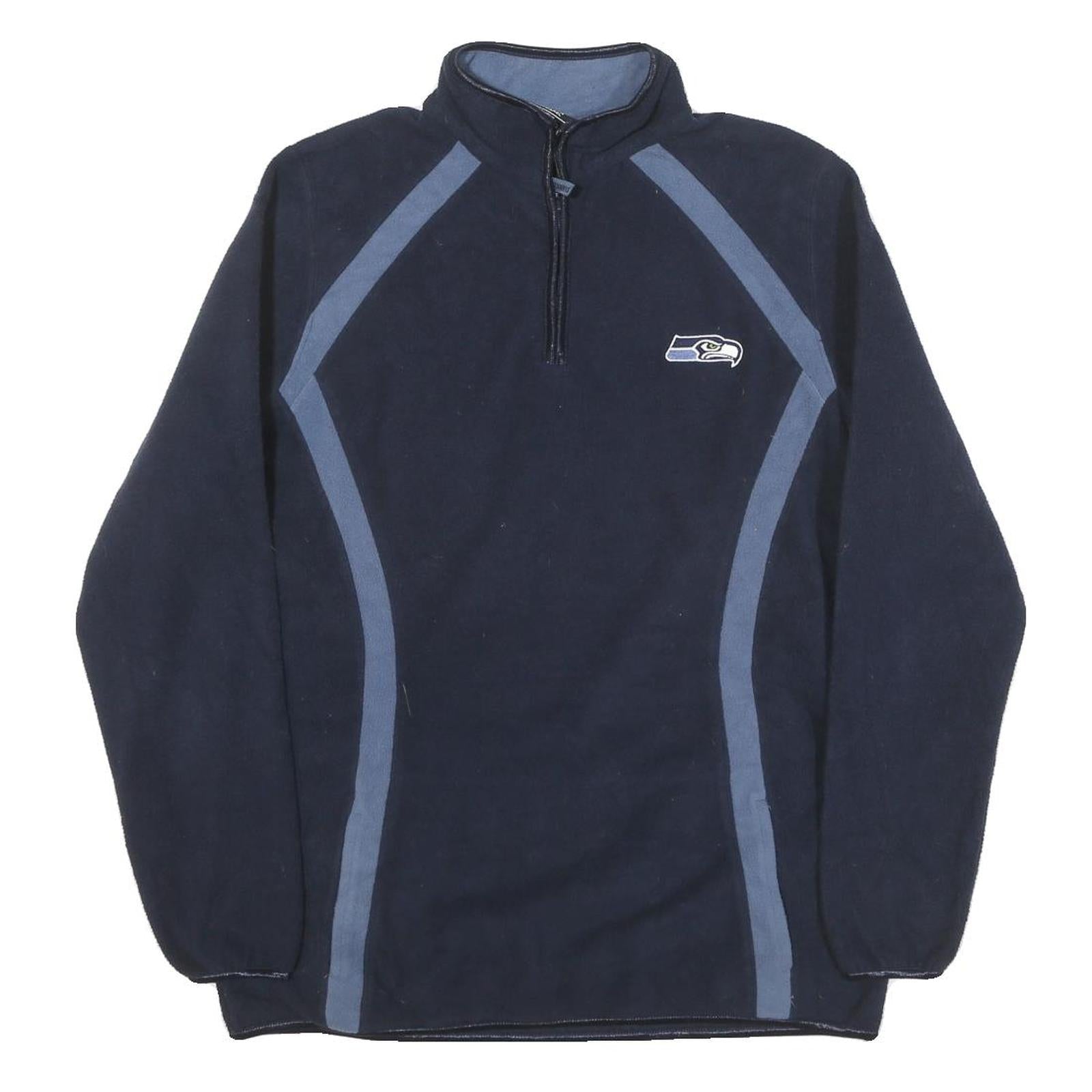 NFL Womens Navy Blue Pullover Plain Crew Neck Basic Knit Jumper L Polyester Refurbished - N/A refurbished available on Cerqular