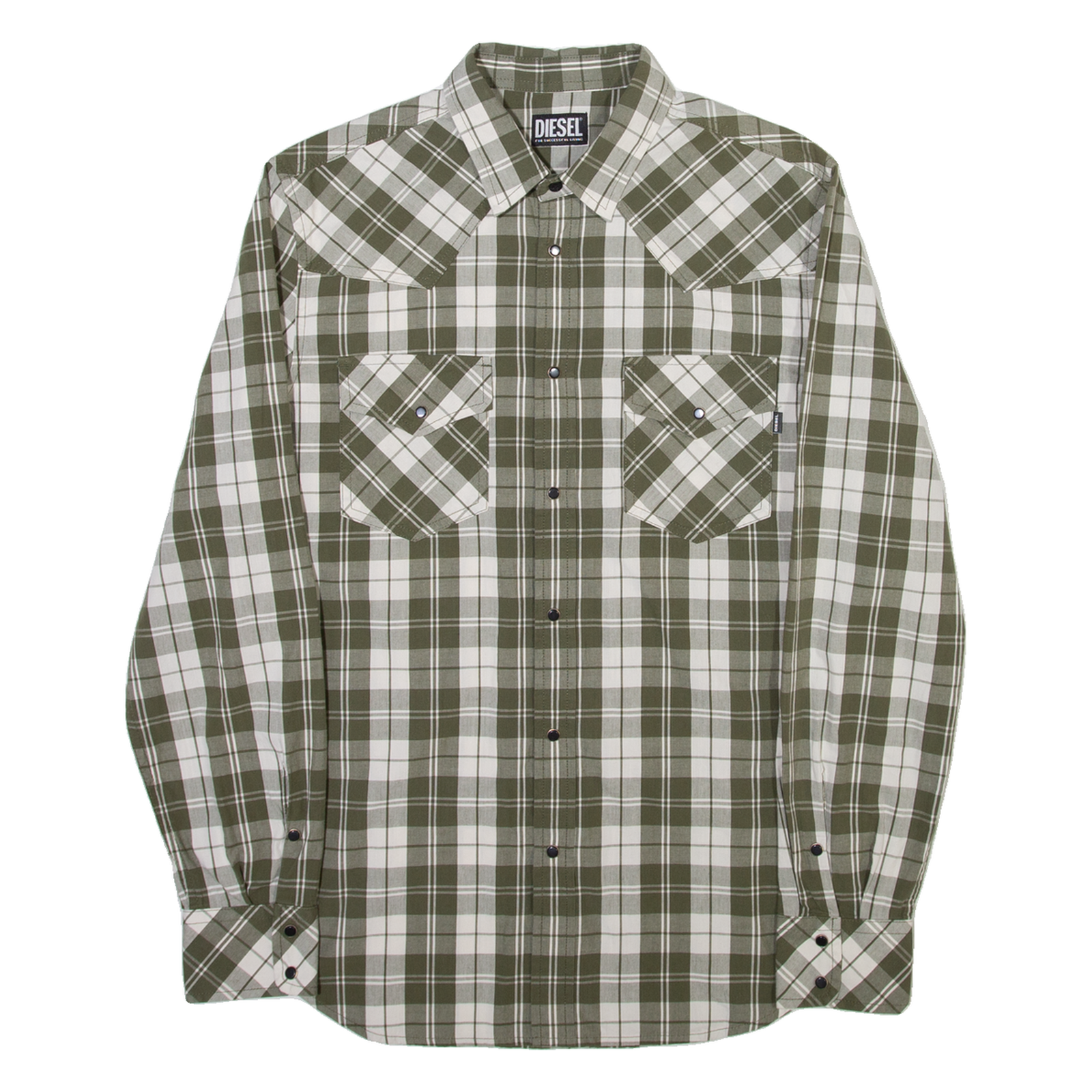 Buy DIESEL Mens Shirt Green Check Long Sleeve M Refurbished - $28.59 DIESEL Mens Shirt Green Check Long Sleeve M Refurbished - N/A refurbished available on Cerqular