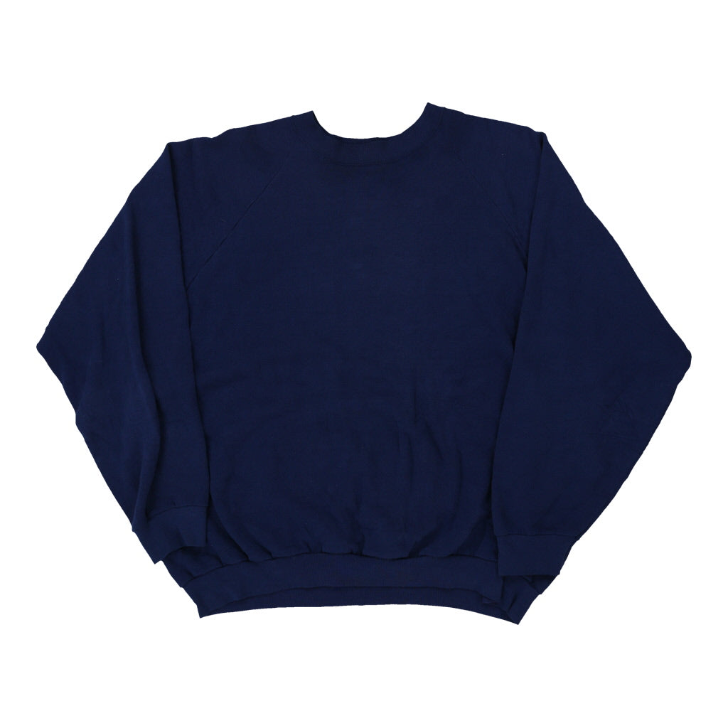 Fruit Of The Loom Sweatshirt - 2XL Blue Cotton Blend | Size: xx-large Refurbished - Thrifted (note: this is a term often used to describe second- refurbished available on Cerqular