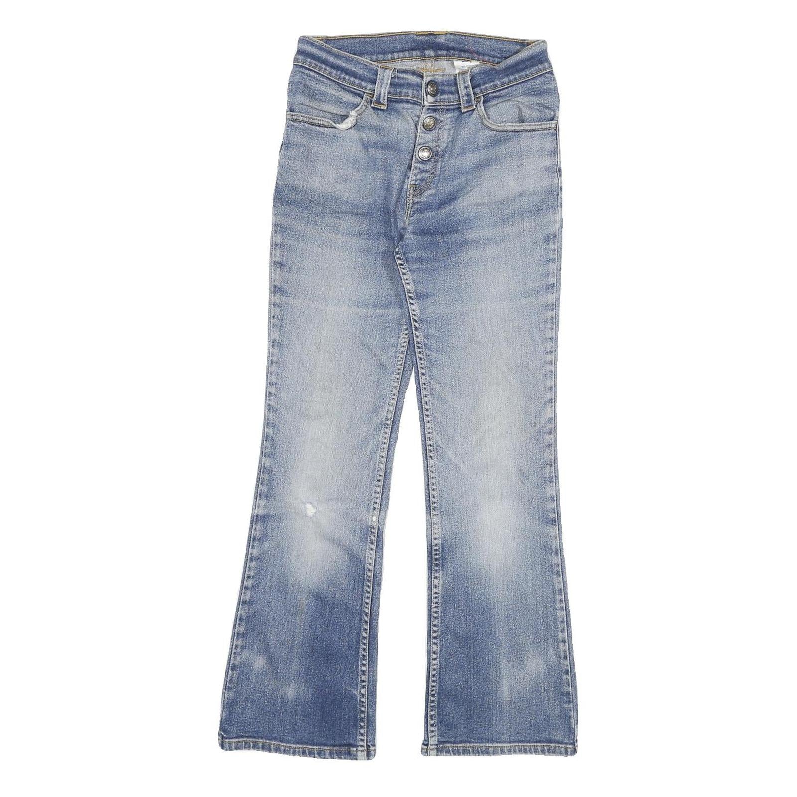 LEVI'S Womens Jeans Blue Regular Flared Denim Medium W26 L26 Button Closure Refurbished - N/A refurbished available on Cerqular