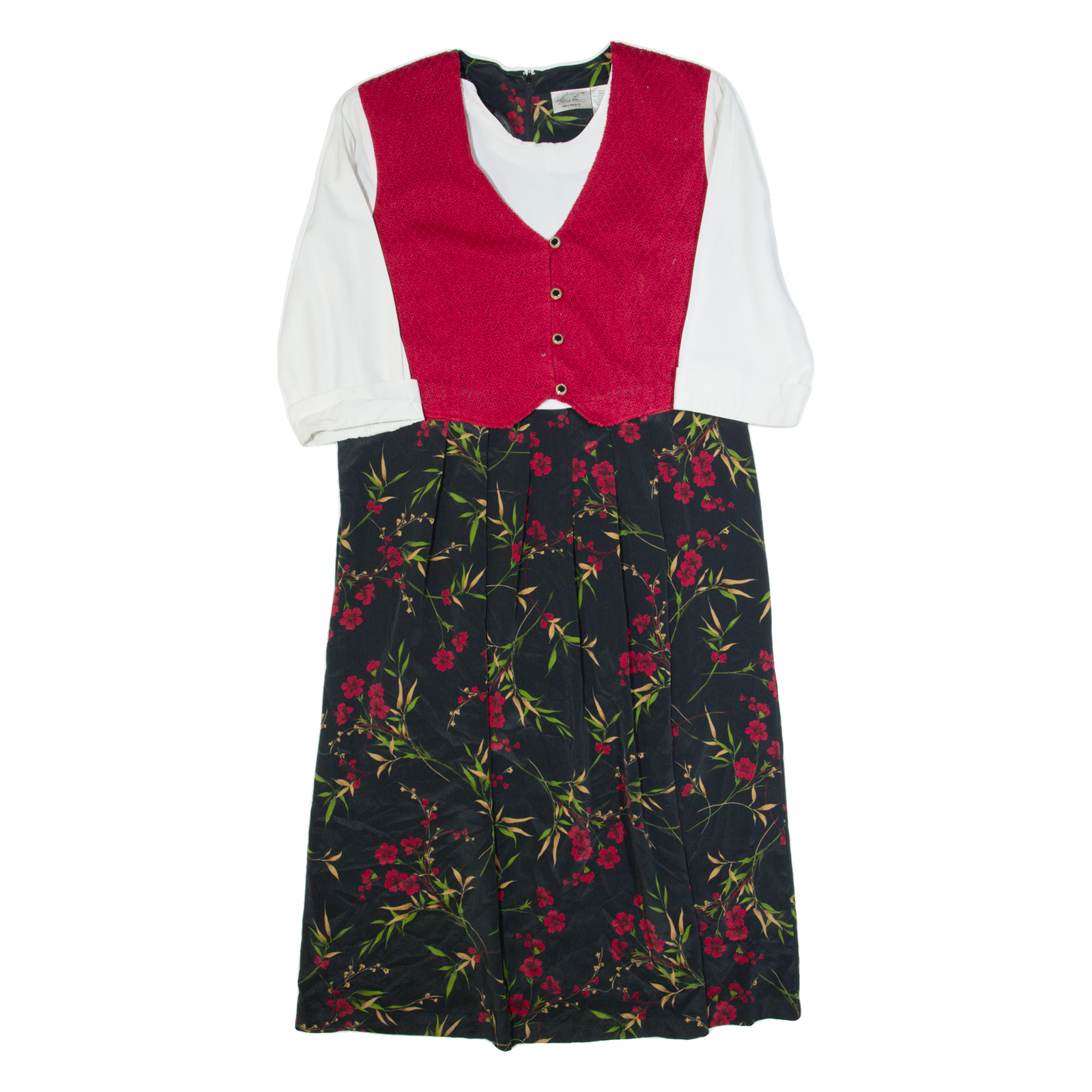 KATIE LEE Womens Maxi Dress Black 90s Floral Long Sleeve Long L Refurbished - N/A refurbished available on Cerqular