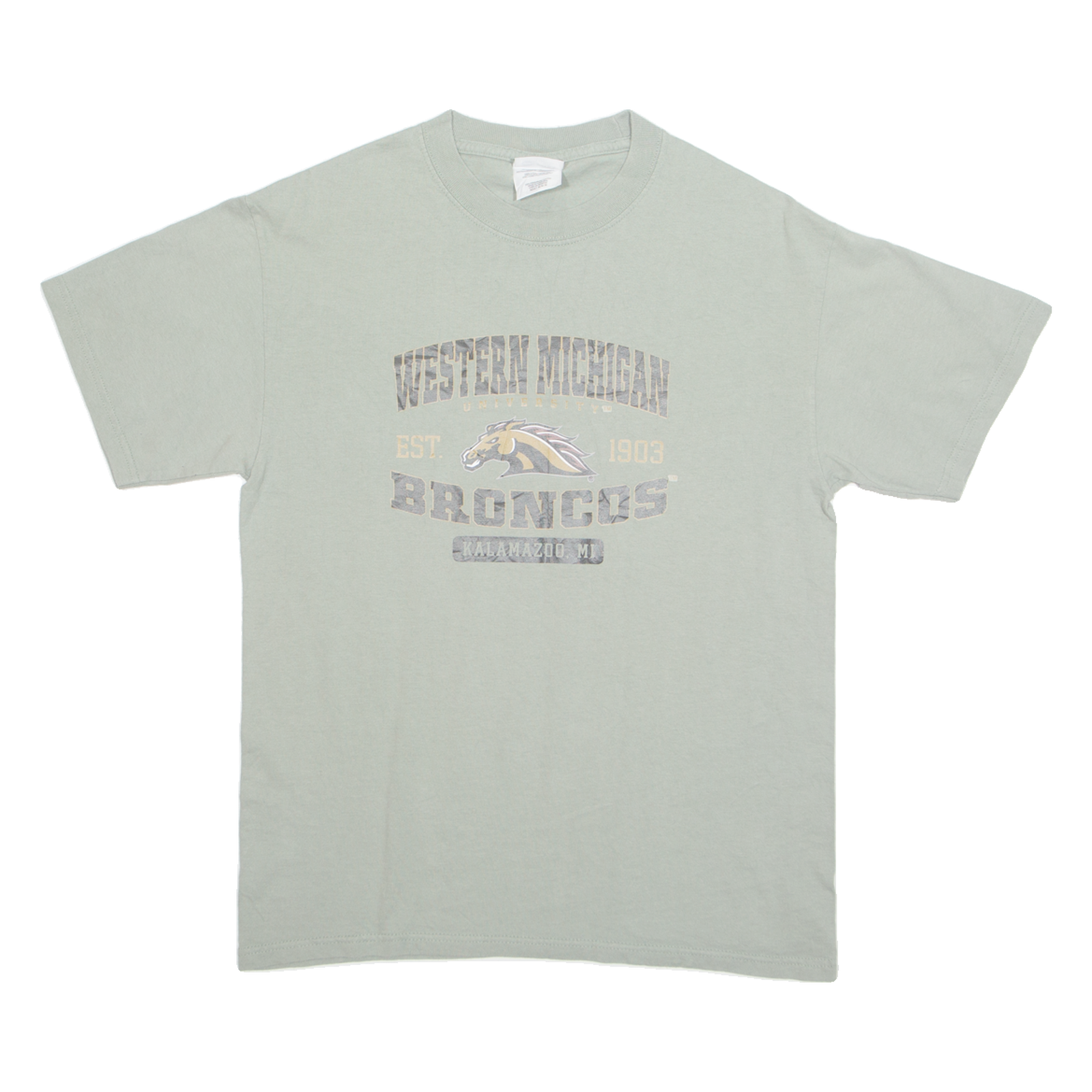 PORT&COMPANY Western Michigan Broncos Mens T-Shirt Green USA M Refurbished - N/A refurbished available on Cerqular