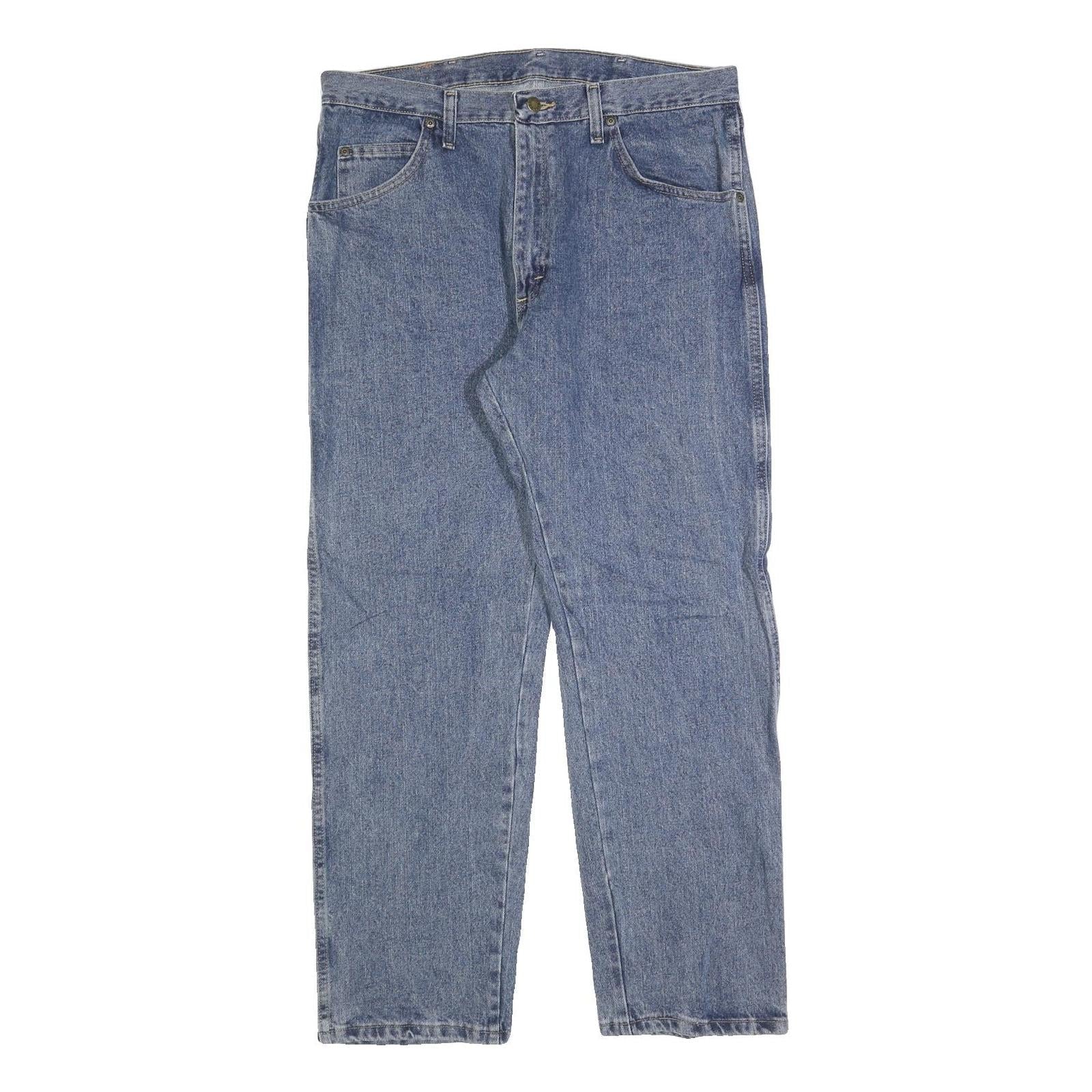 Buy WRANGLER Mens Relaxed Blue Denim Cotton Blend Jeans W36 L30 Zip Closure Casual Refurbished - $33.79 WRANGLER Mens Relaxed Blue Denim Cotton Blend Jeans W36 L30 Zip Closure Casual Refurbished - N/A refurbished available on Cerqular