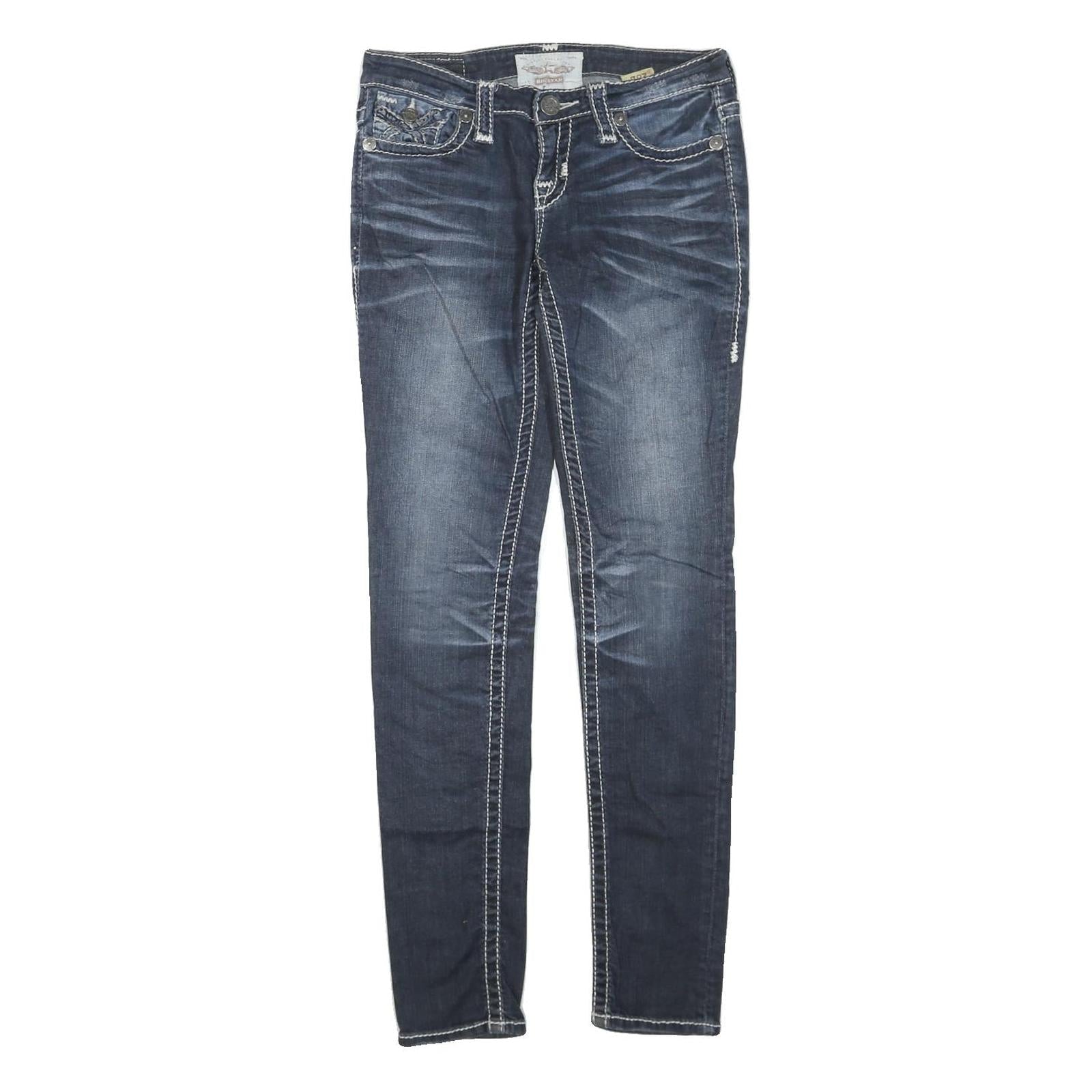 Womens Regular Fit Blue Denim Jeans W30 L32 Cotton Blend Zip Straight Casual Refurbished - N/A refurbished available on Cerqular