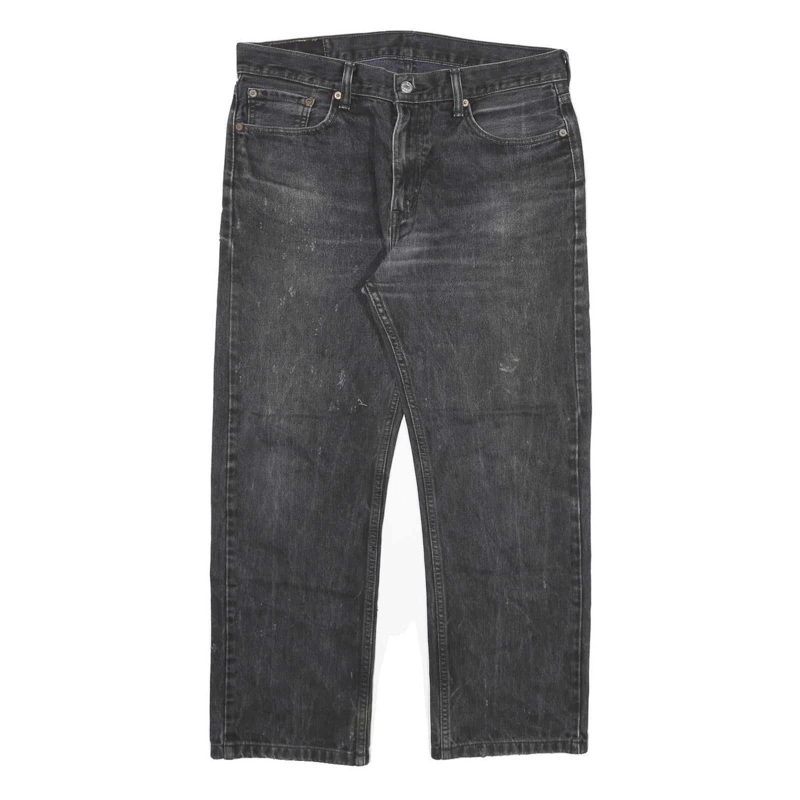 LEVI'S 505 Mens Jeans Black Regular Straight Denim Medium W32 L26 Classic Style Refurbished - N/A refurbished available on Cerqular