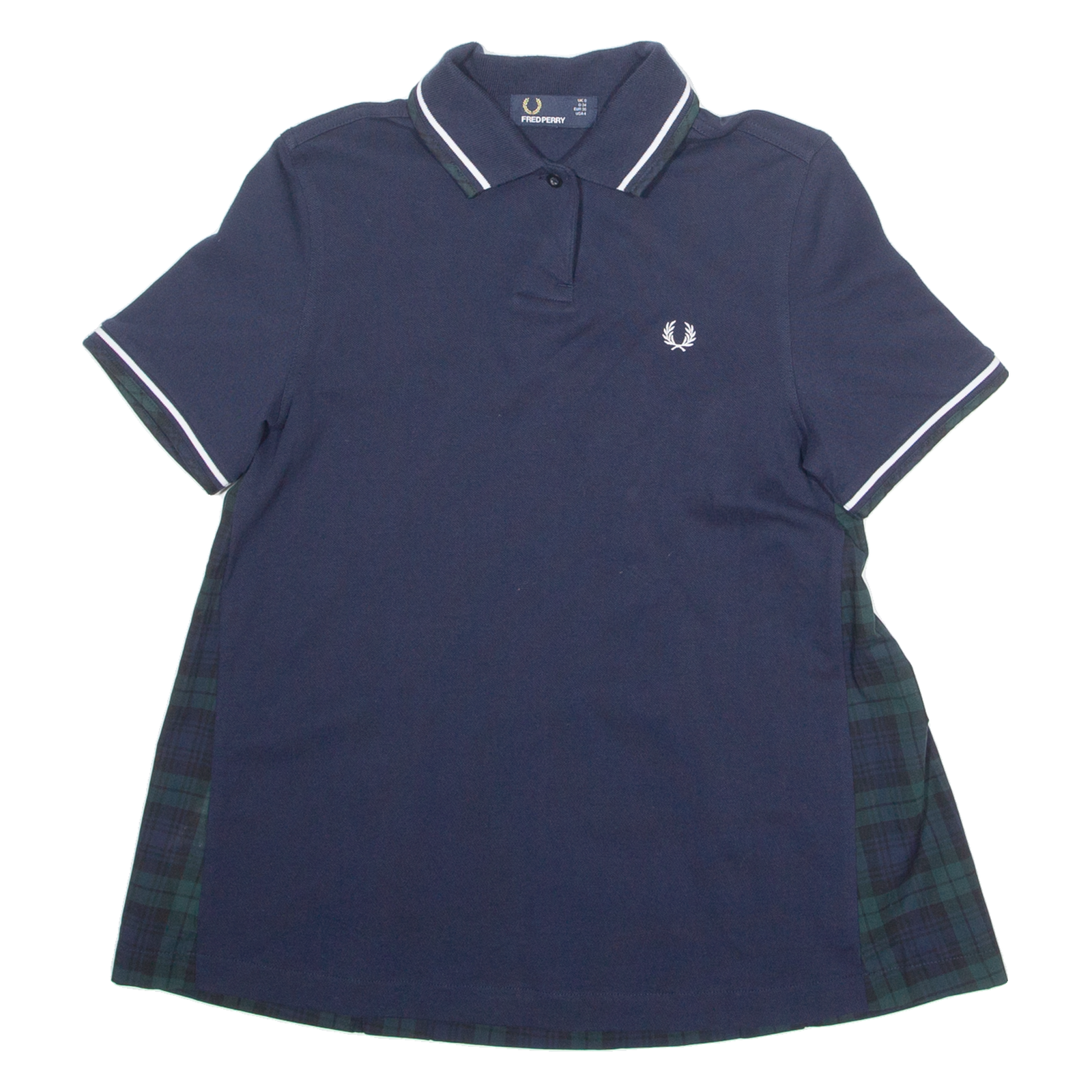 FRED PERRY Womens Polo Shirt Blue UK 6 Refurbished - N/A refurbished available on Cerqular