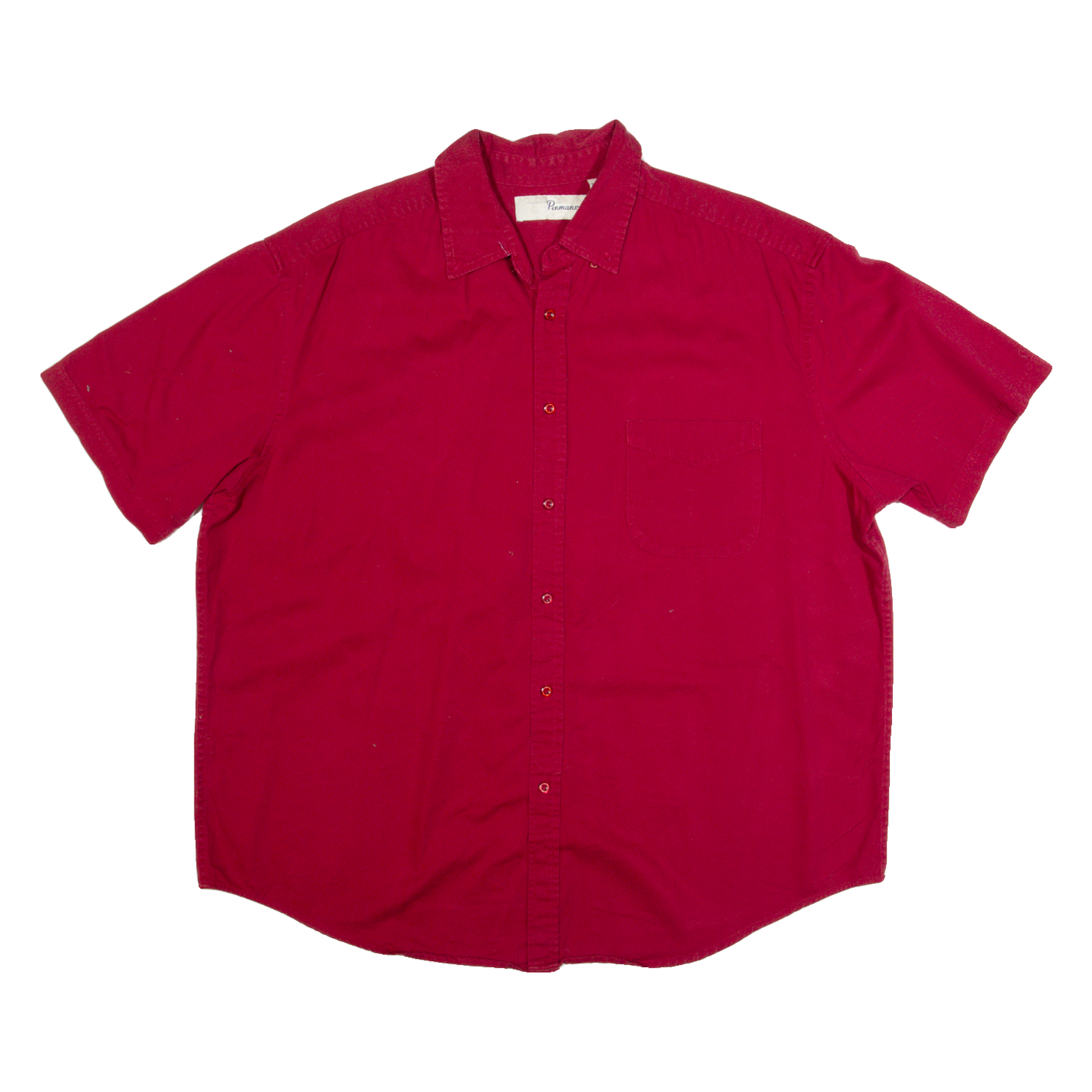 PENMANS Mens Plain Shirt Red 90s XL Refurbished - N/A refurbished available on Cerqular