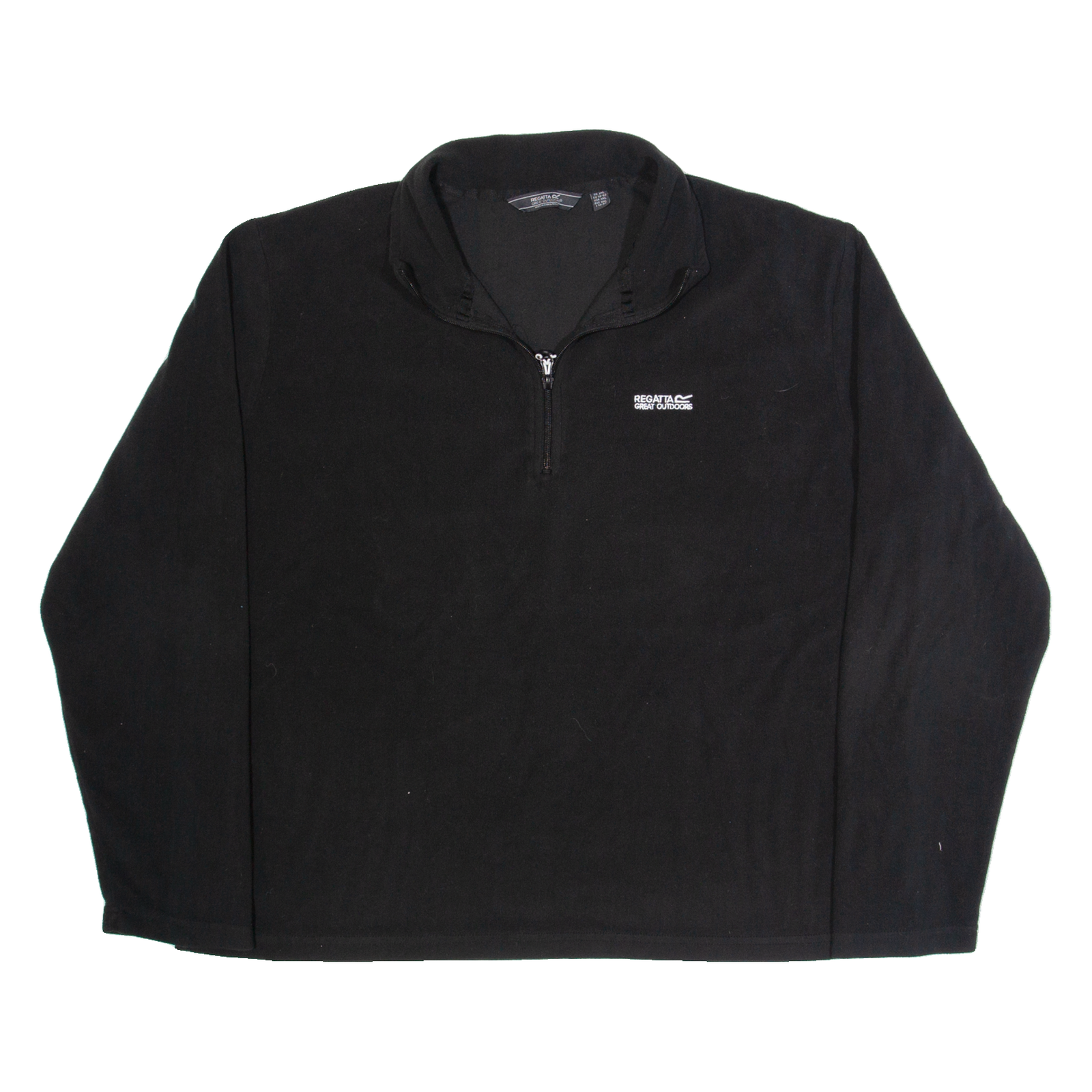REGATTA Mens Fleece Black 1/4 Zip 2XL Refurbished - N/A refurbished available on Cerqular