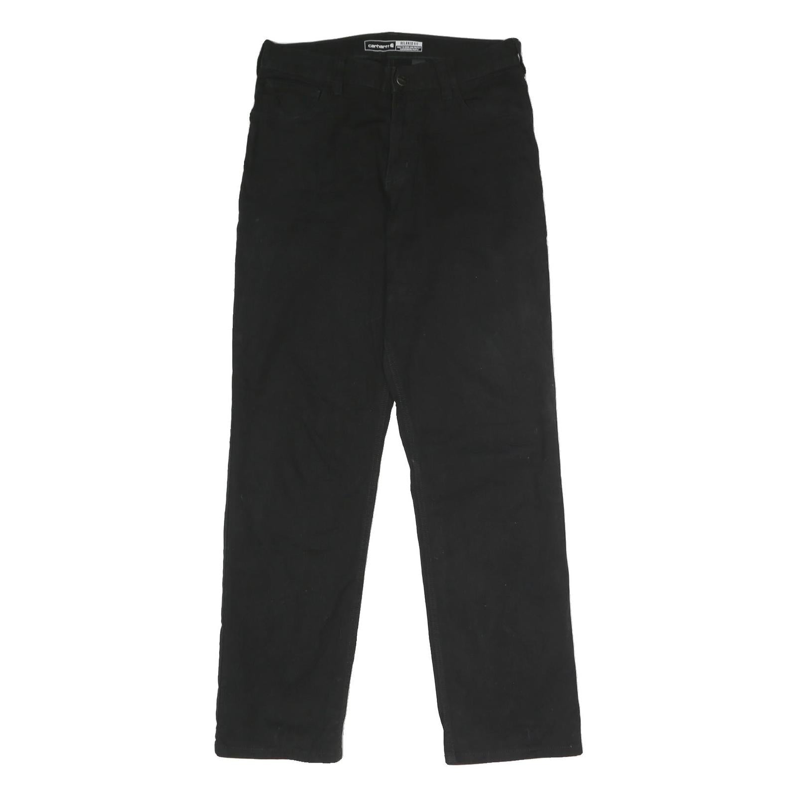 Buy CARHARTT Mens Black Cotton Blend Woven Straight Trousers Relaxed Fit W30 L32 Refurbished - $49.39 CARHARTT Mens Black Cotton Blend Woven Straight Trousers Relaxed Fit W30 L32 Refurbished - N/A refurbished available on Cerqular