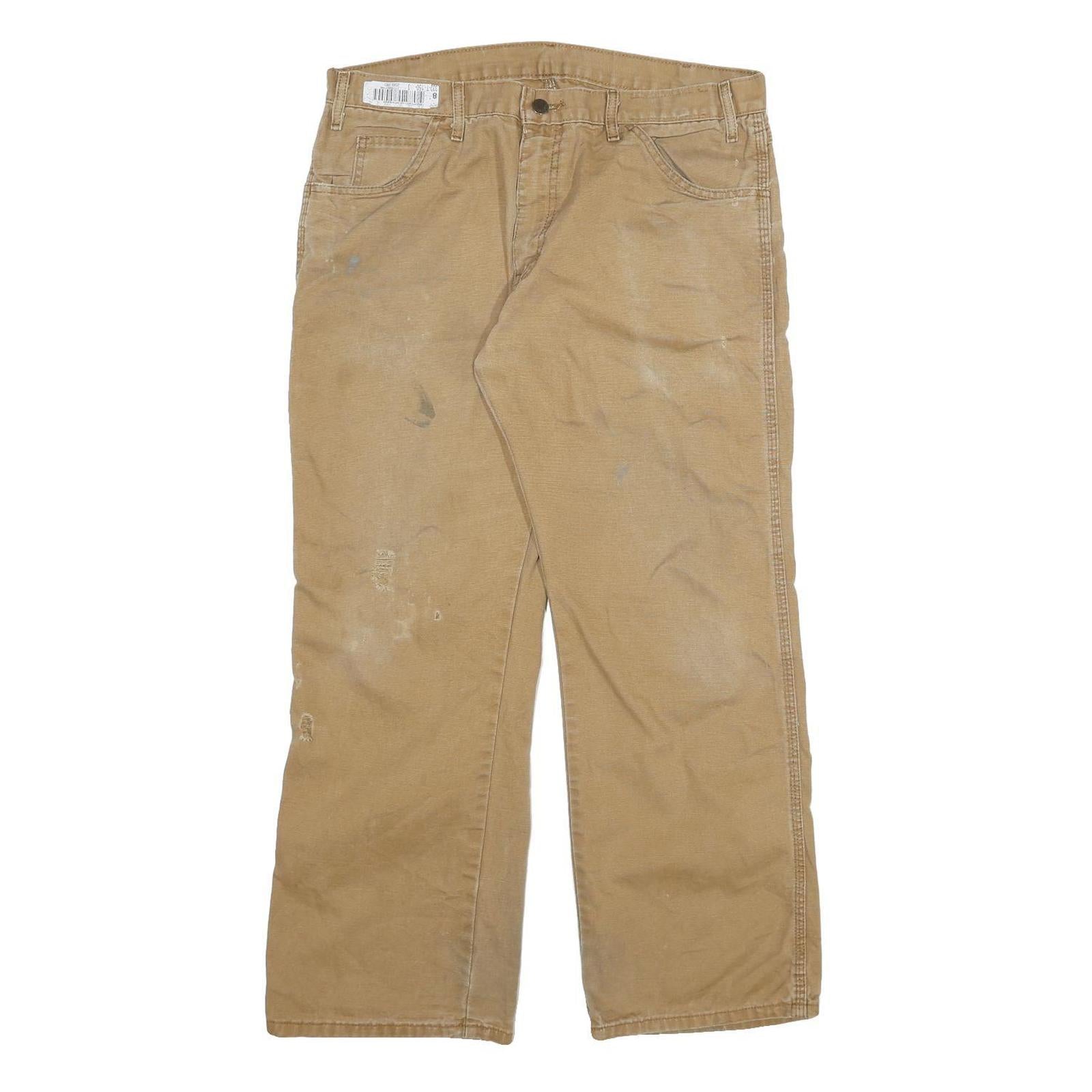 DICKIES Mens Jeans Beige Regular Straight Denim W34 L30 Workwear Utility Refurbished - N/A refurbished available on Cerqular