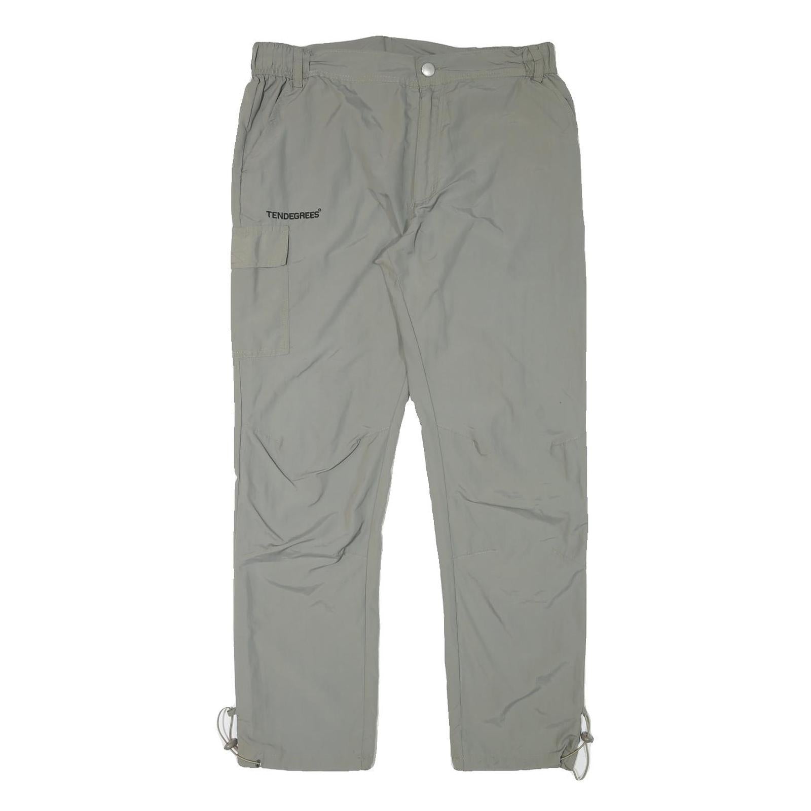 TEN DEGREES Mens Polyester Blend Grey Regular Fit Straight Trousers W34 L30 Refurbished - N/A refurbished available on Cerqular