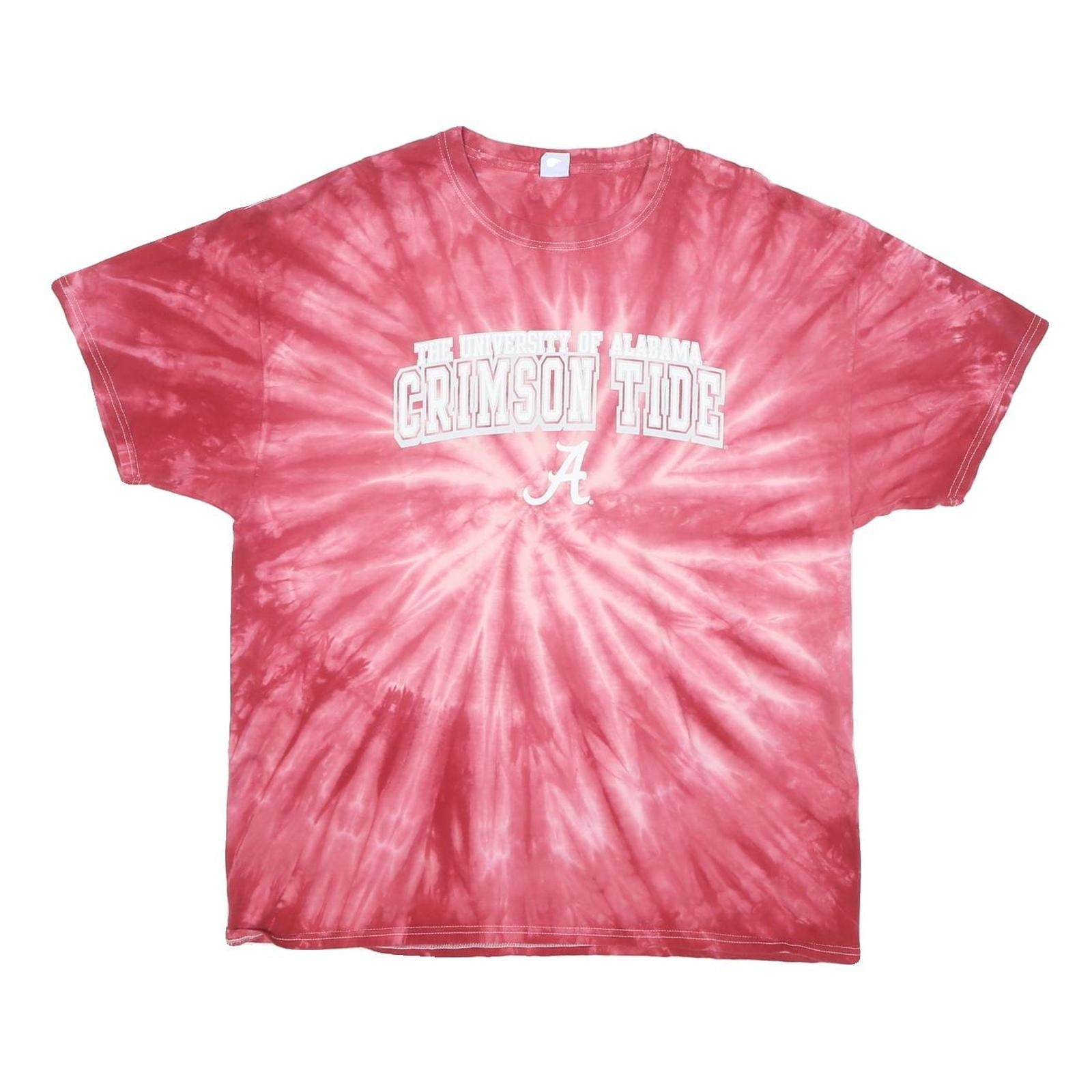 HANES Mens Red Tie Dye University Of Alabama Graphic T-Shirt XL Short Sleeve Refurbished - N/A refurbished available on Cerqular
