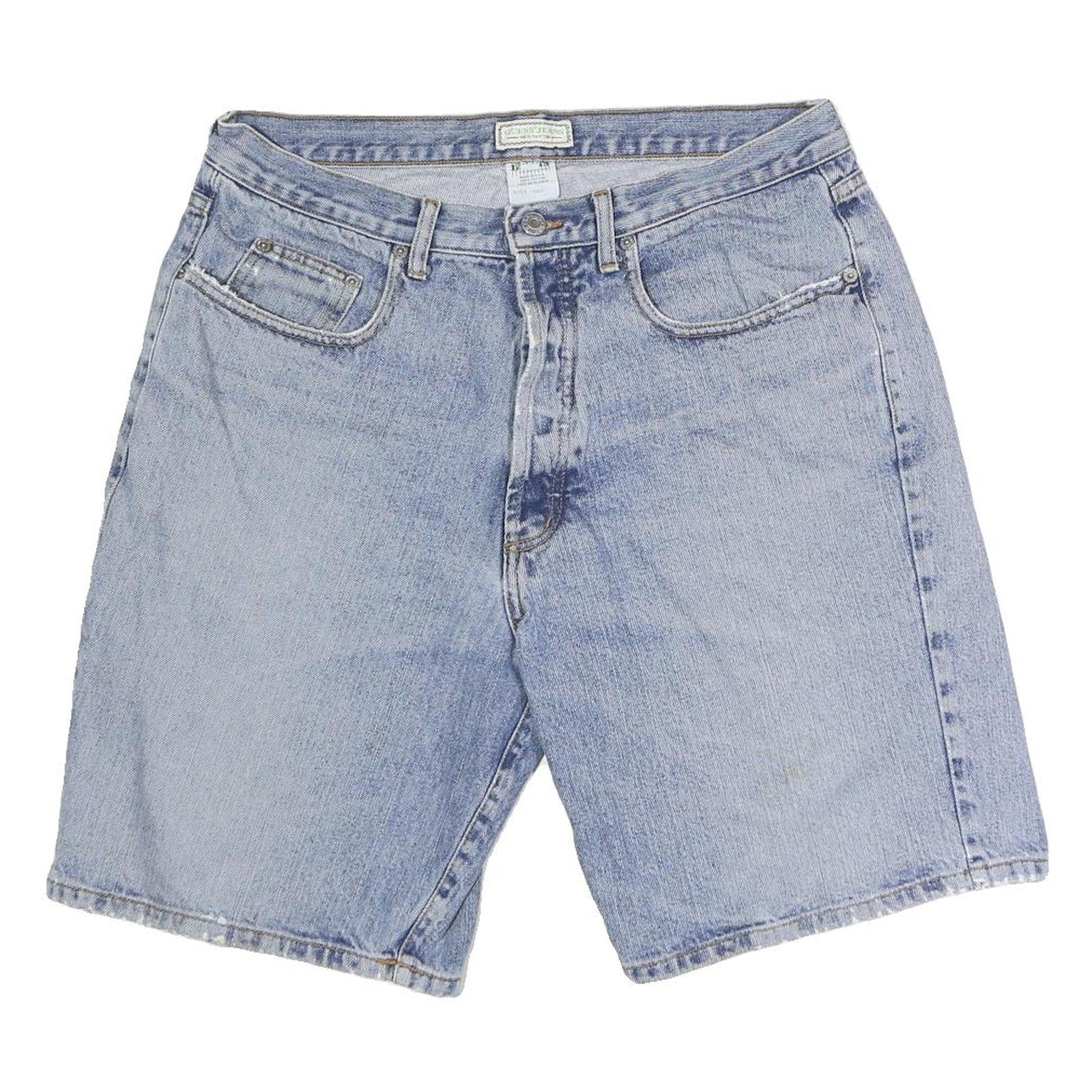 GUESS JEANS Mens Denim Blue Casual Shorts L W34 Classic Fit Cotton Blend Refurbished - N/A refurbished available on Cerqular