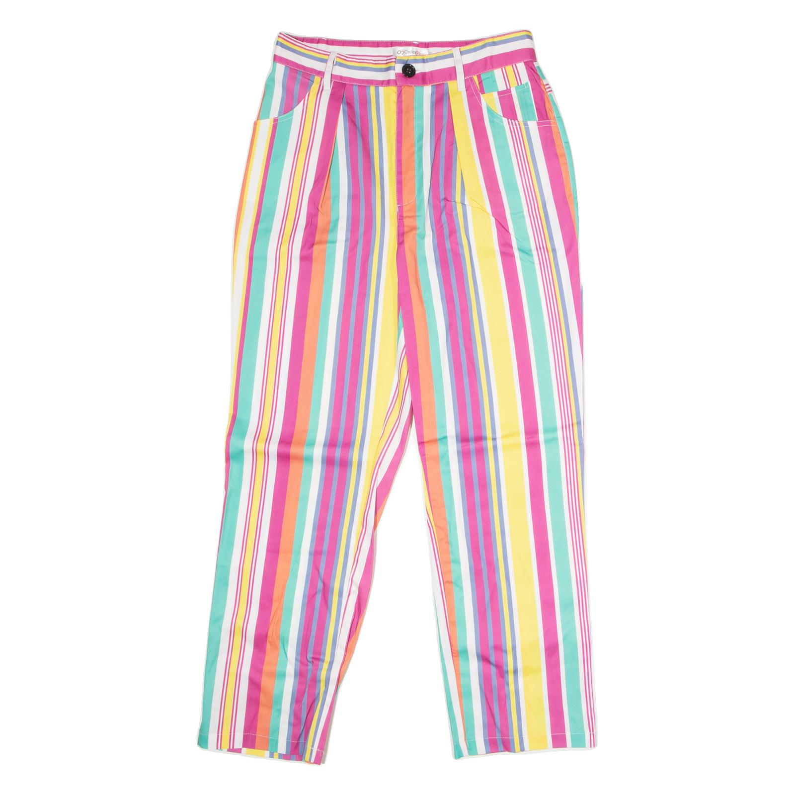 ORDERPLUS Striped Womens Trousers Pink Regular Straight W30 L28 Refurbished - N/A refurbished available on Cerqular