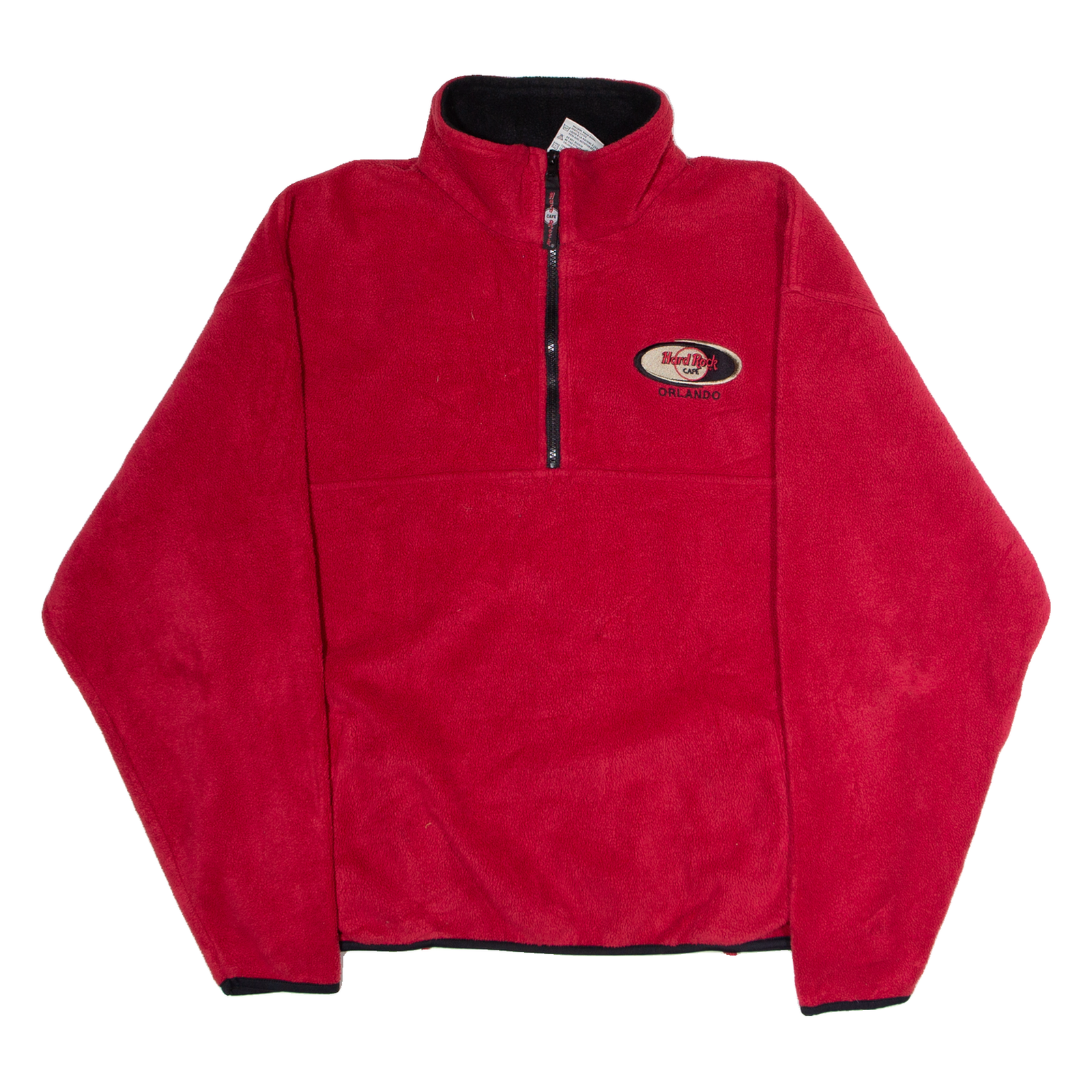 HARD ROCK CAFE Orlando Mens Fleece Red 1/4 Zip 90s L Refurbished - N/A refurbished available on Cerqular