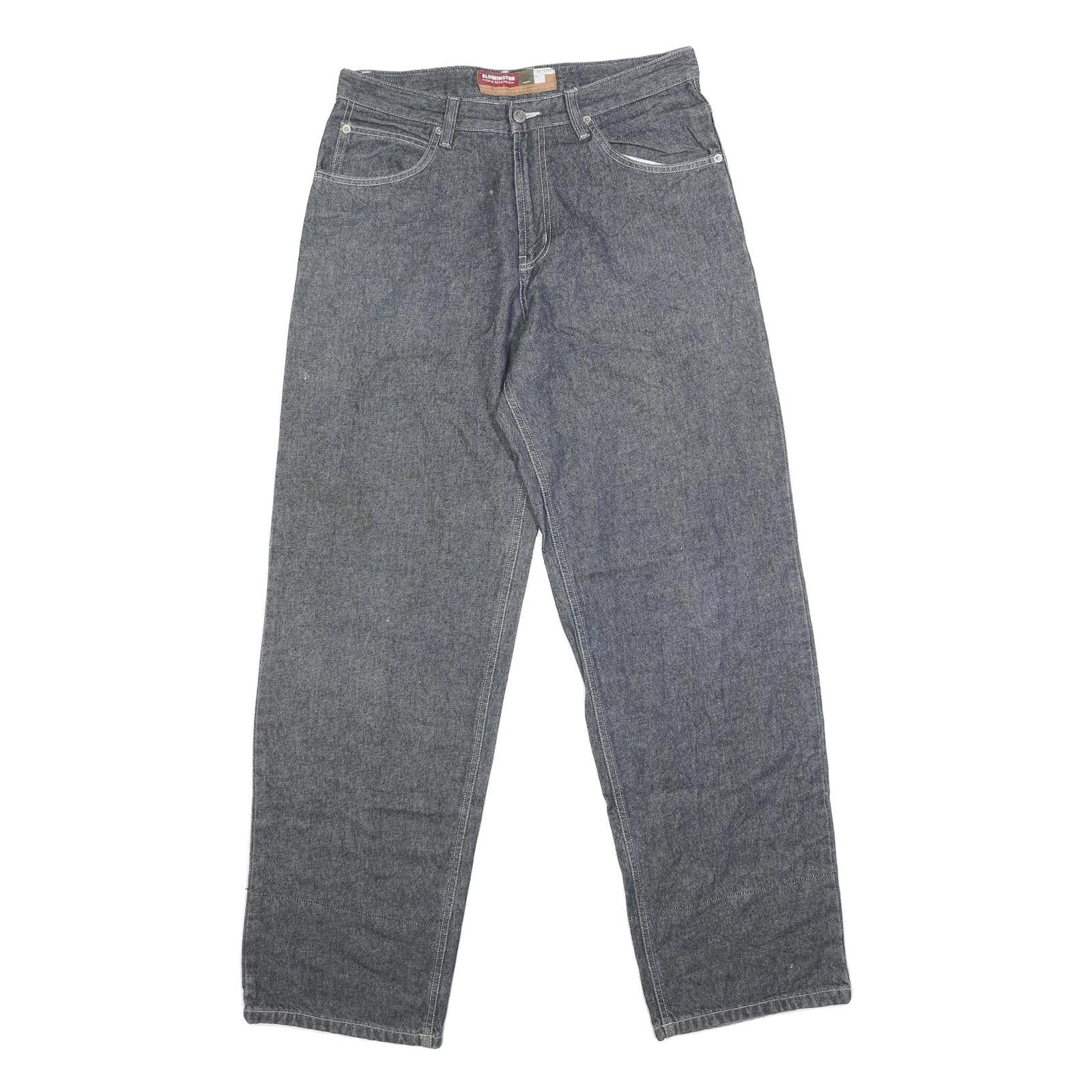 BLUEWINSTON Mens Jeans Blue Regular Straight Denim Medium W34 L34 Zip Refurbished - N/A refurbished available on Cerqular