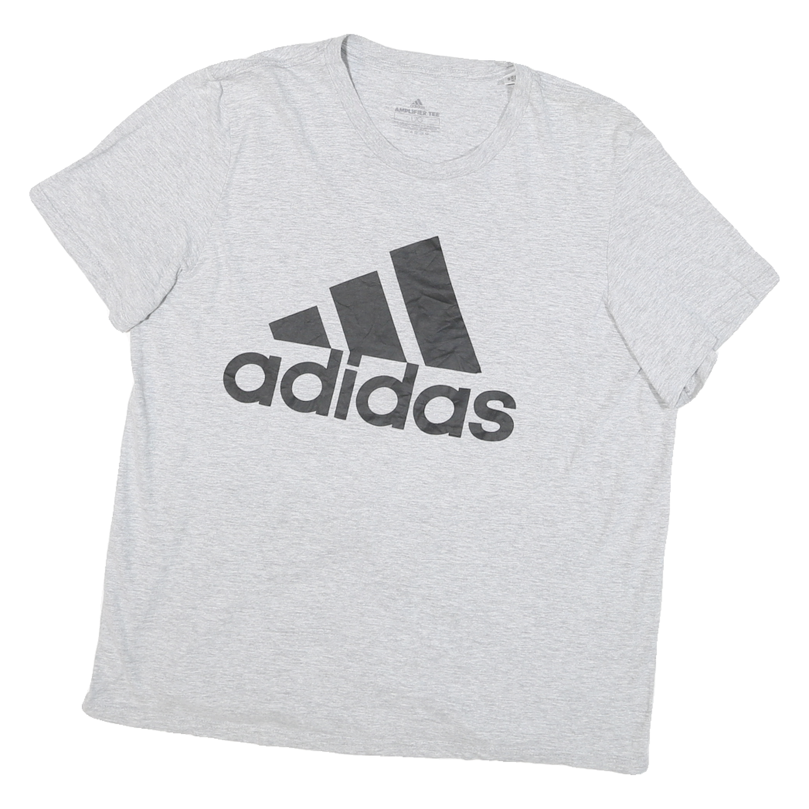 ADIDAS Mens Grey Cotton Blend Graphic T-Shirt M Short Sleeve Crew Neck Refurbished - N/A refurbished available on Cerqular