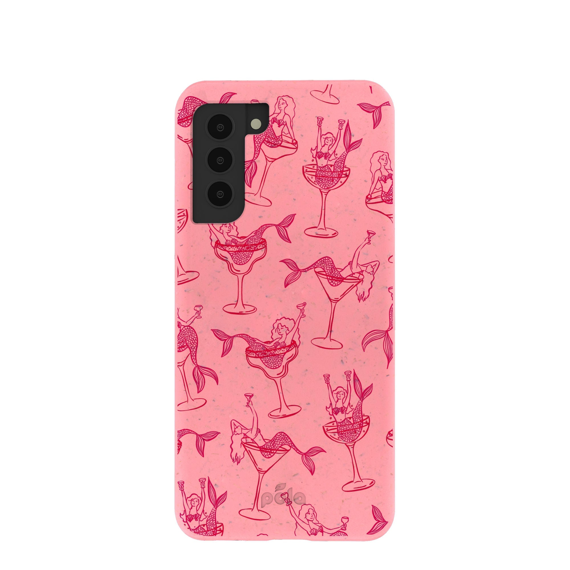 Bubblegum Pink Mermaid Cocktail Samsung Galaxy S21 Case Refurbished - Pela Case refurbished available on Cerqular