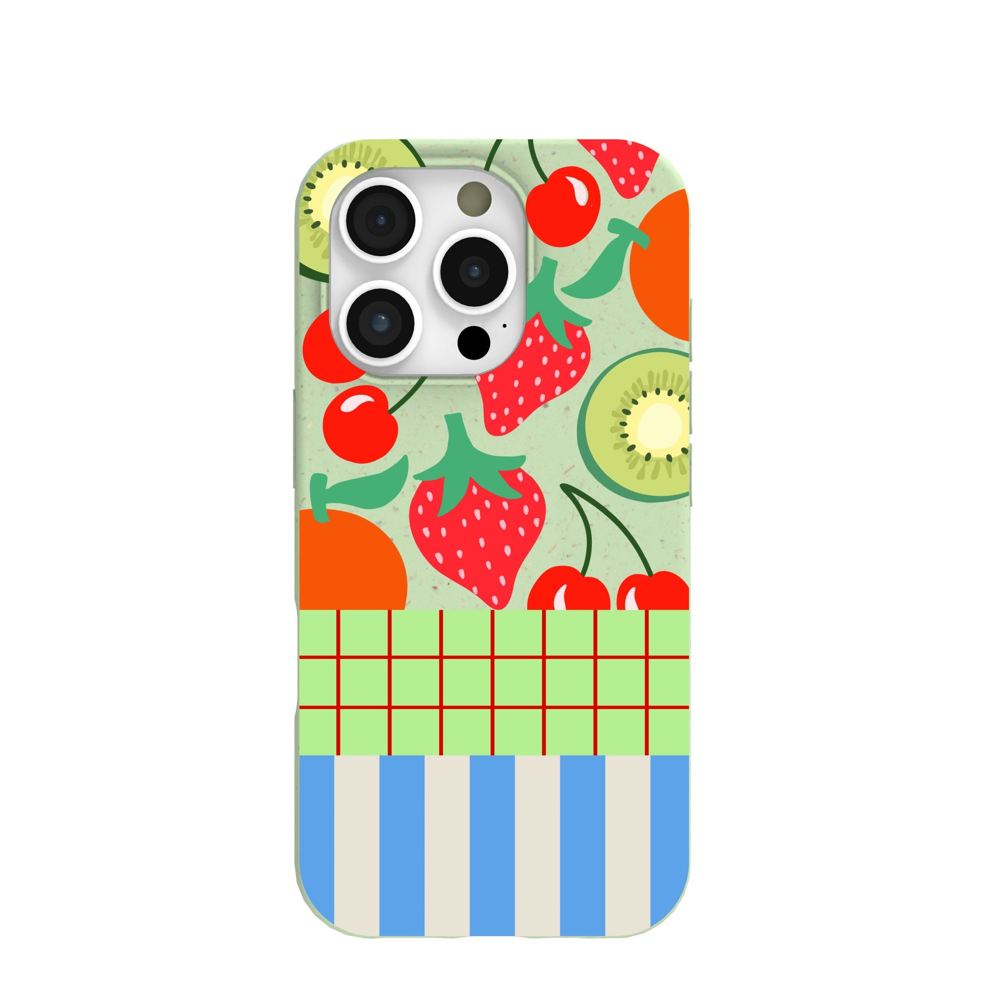 Sage Green Fresh Picnic iPhone 16 Pro Case Refurbished - Pela Case refurbished available on Cerqular
