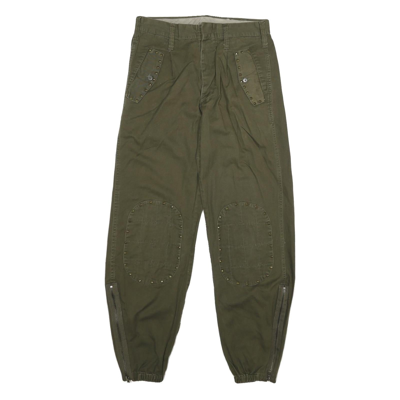 Buy Womens Cotton Blend Button Regular Fit Trousers W30 L31 Olive Green Casual Refurbished - $23.39 Womens Cotton Blend Button Regular Fit Trousers W30 L31 Olive Green Casual Refurbished - N/A refurbished available on Cerqular
